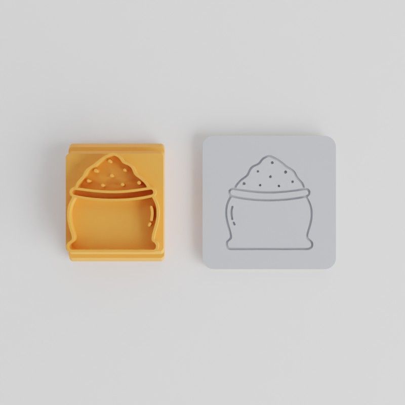 Flour Stamp Tile Set, 5 Sizes Motif, Perfect for Clay, Fondant, Cookies