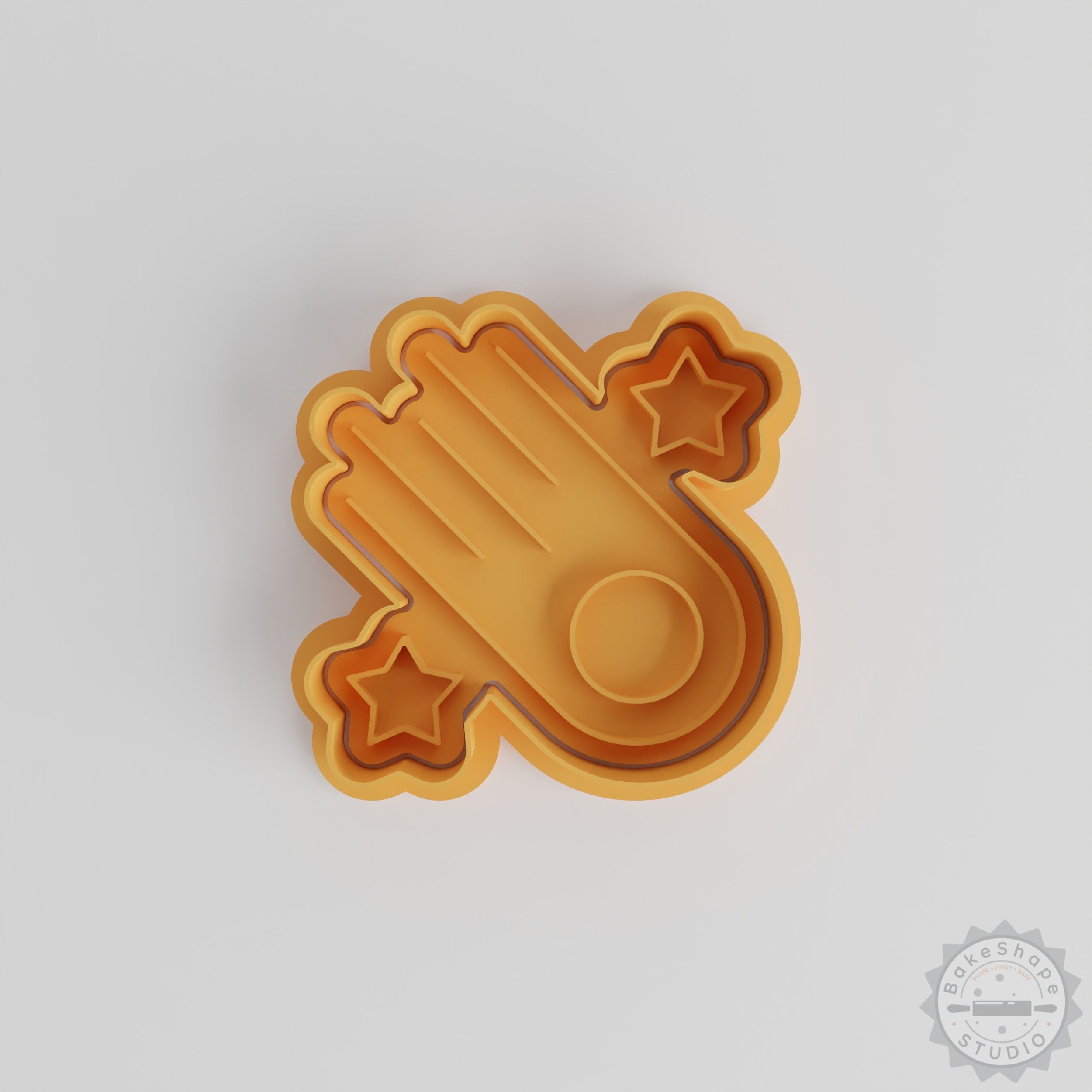 Asteroid Cookie Fondant Cutter Set, 6-Piece Prehistoric Shapes, Dino Meteor, S/M/L Sizes