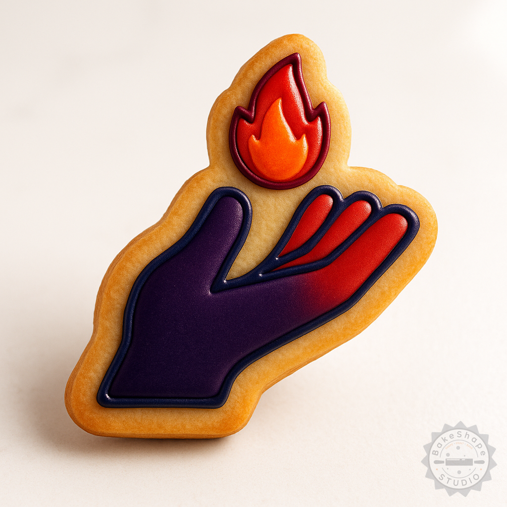 Decorated example 1 of Magic Shape Cutter & Stamp Set, Perfect for Cookies & Fondant, 3 Sizes, 6 Pieces Bundle