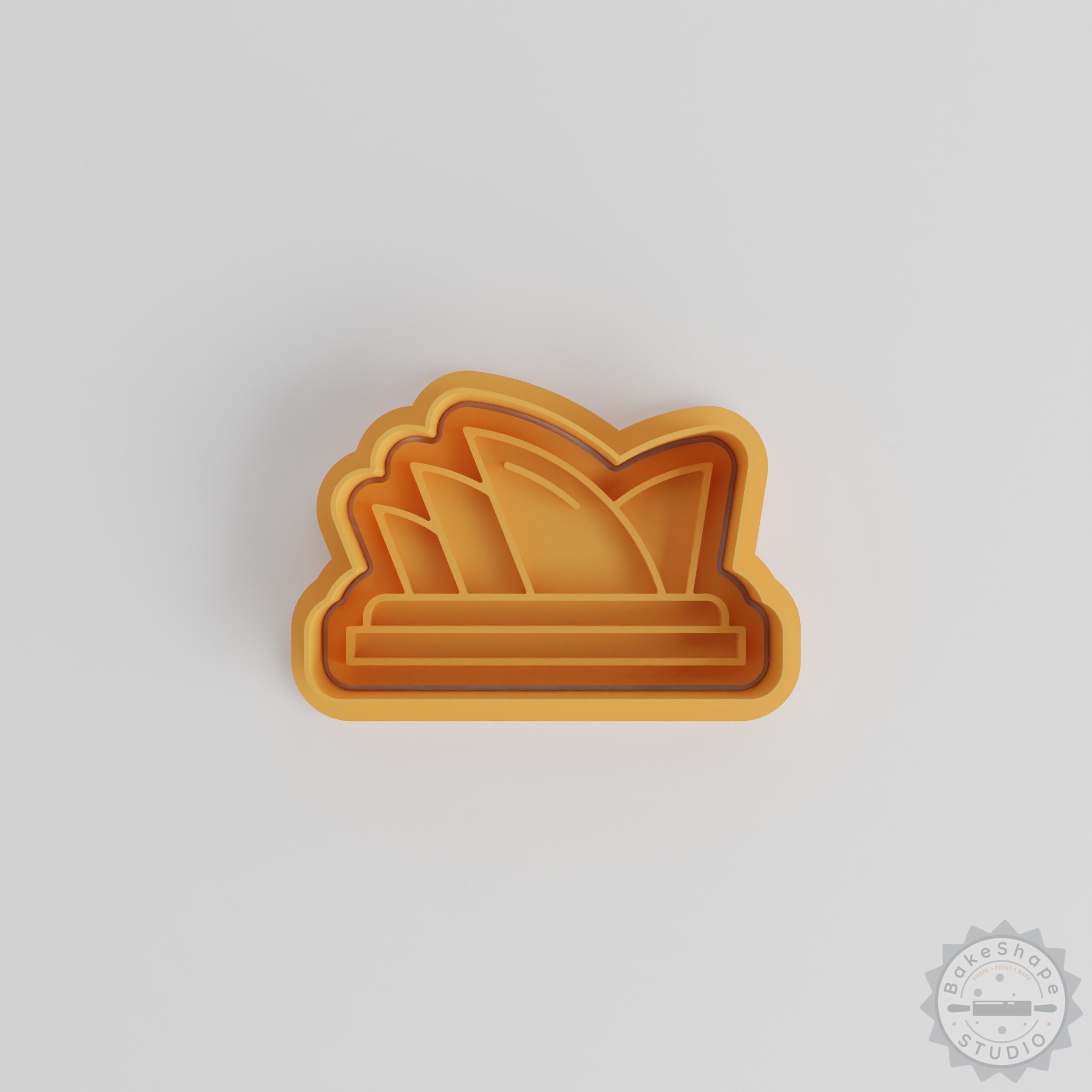 Sydney Opera House Cookie Cutter Set, 6-Piece Fondant Stamp, Small/Medium/Large Sizes
