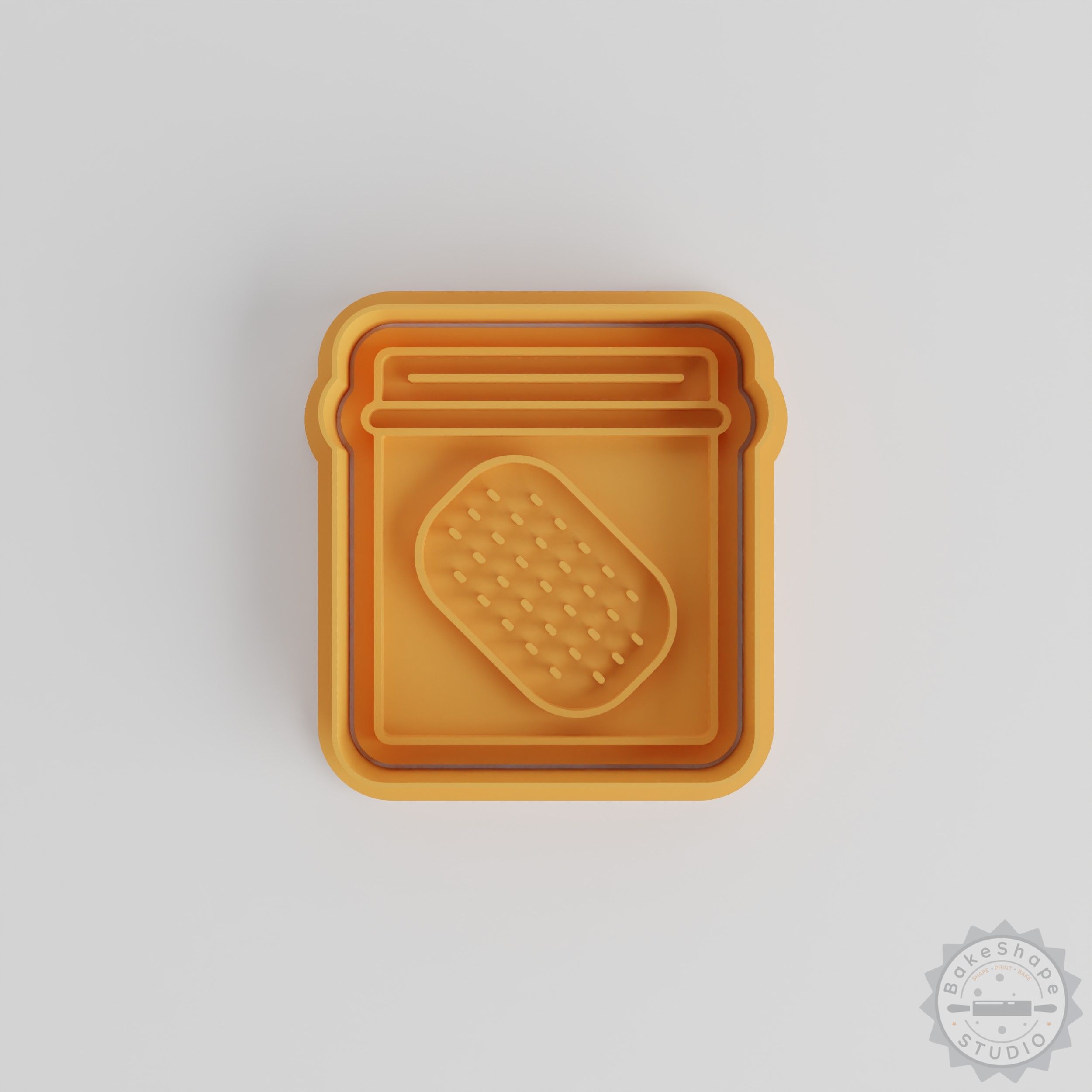 Sealed Food Shape Cutter and Stamp Set, Cookie Fondant, 6-Piece Bundle, S/M/L Sizes