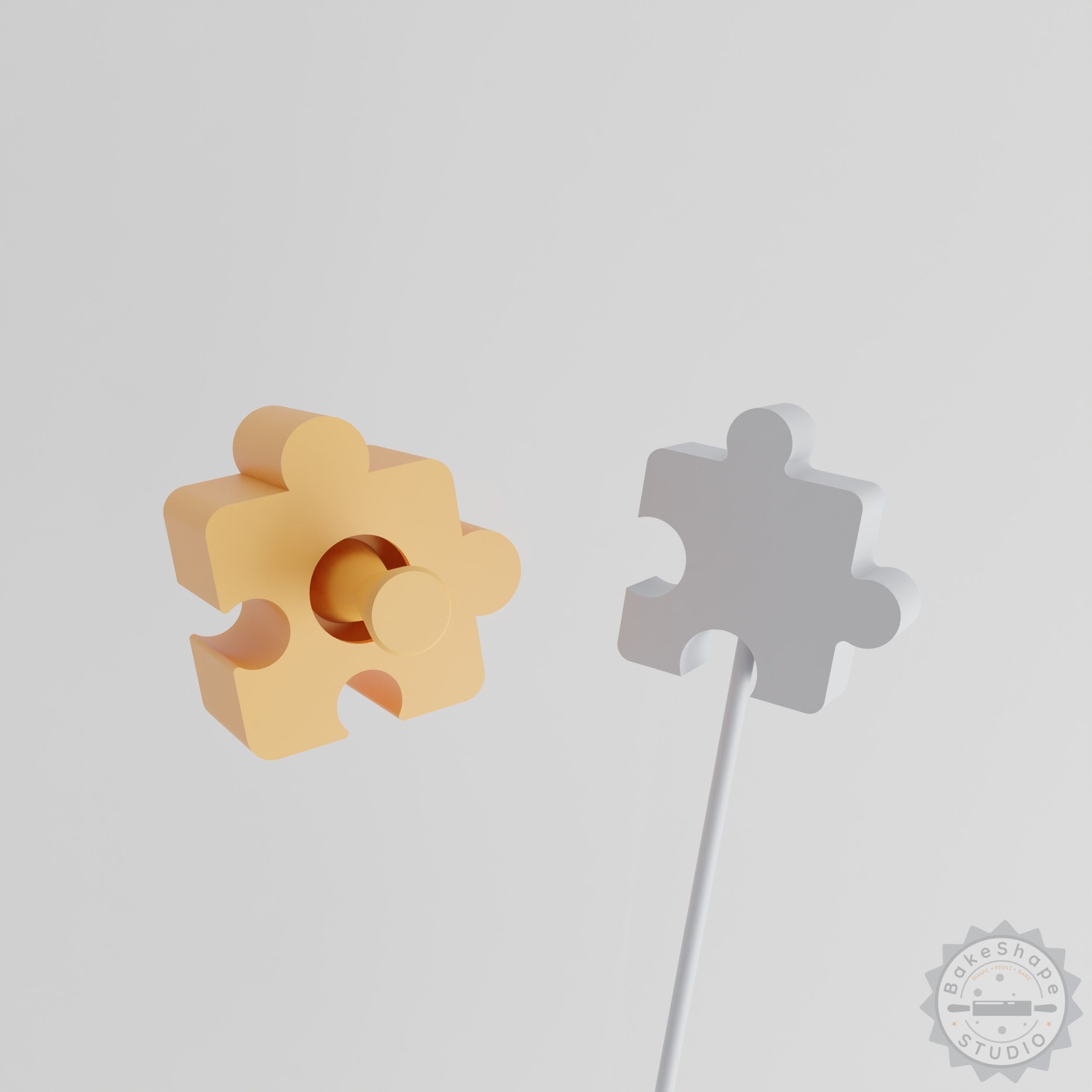 Puzzle Brain Teaser Cake Pop Mold Set, 2 Pieces, Logic Problem and Mystery Piece Mind Game