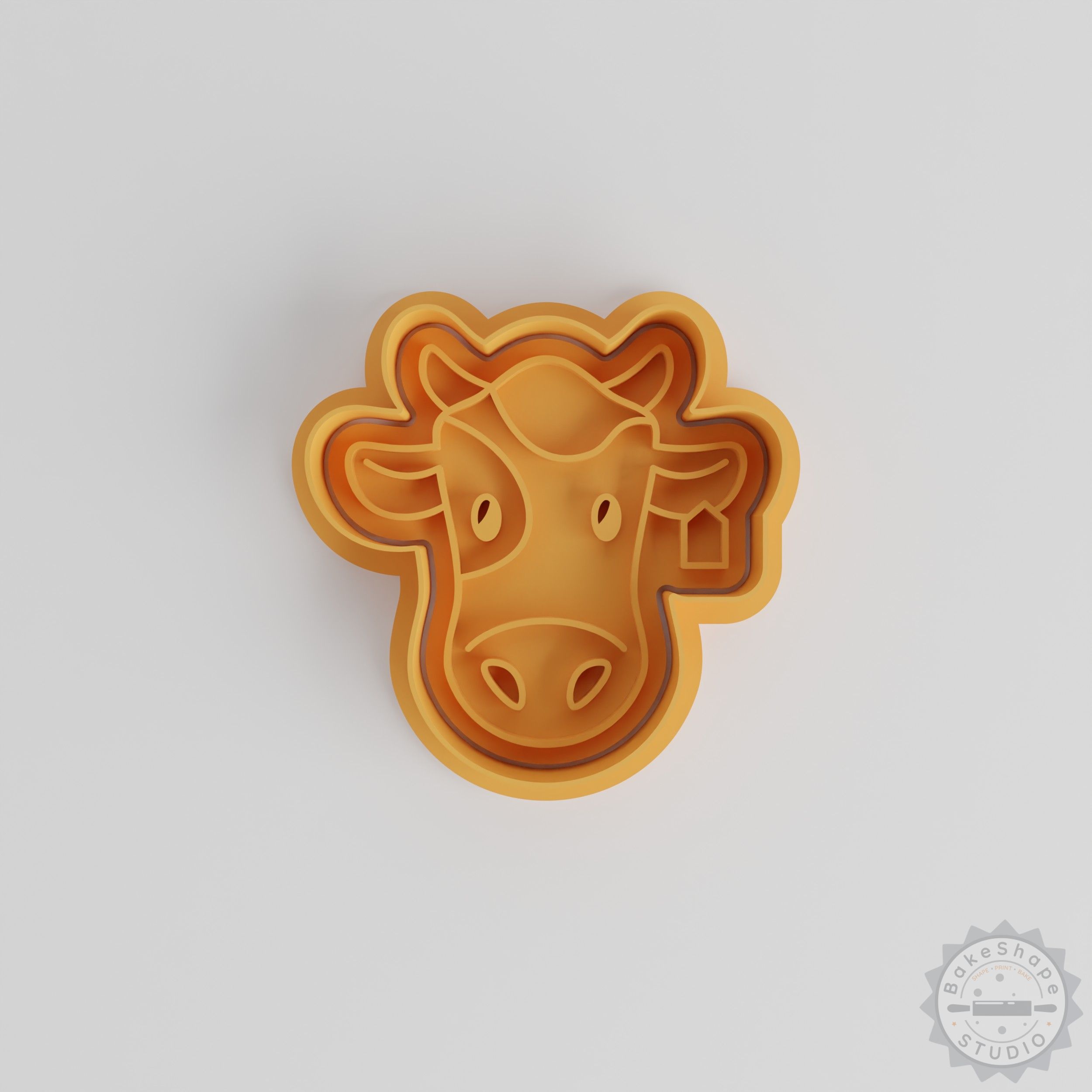 Cow Cookie Cutter & Stamp Set, Animal Farm Theme, 6 Pieces, S/M/L Sizes, Perfect for Cookies & Fondant