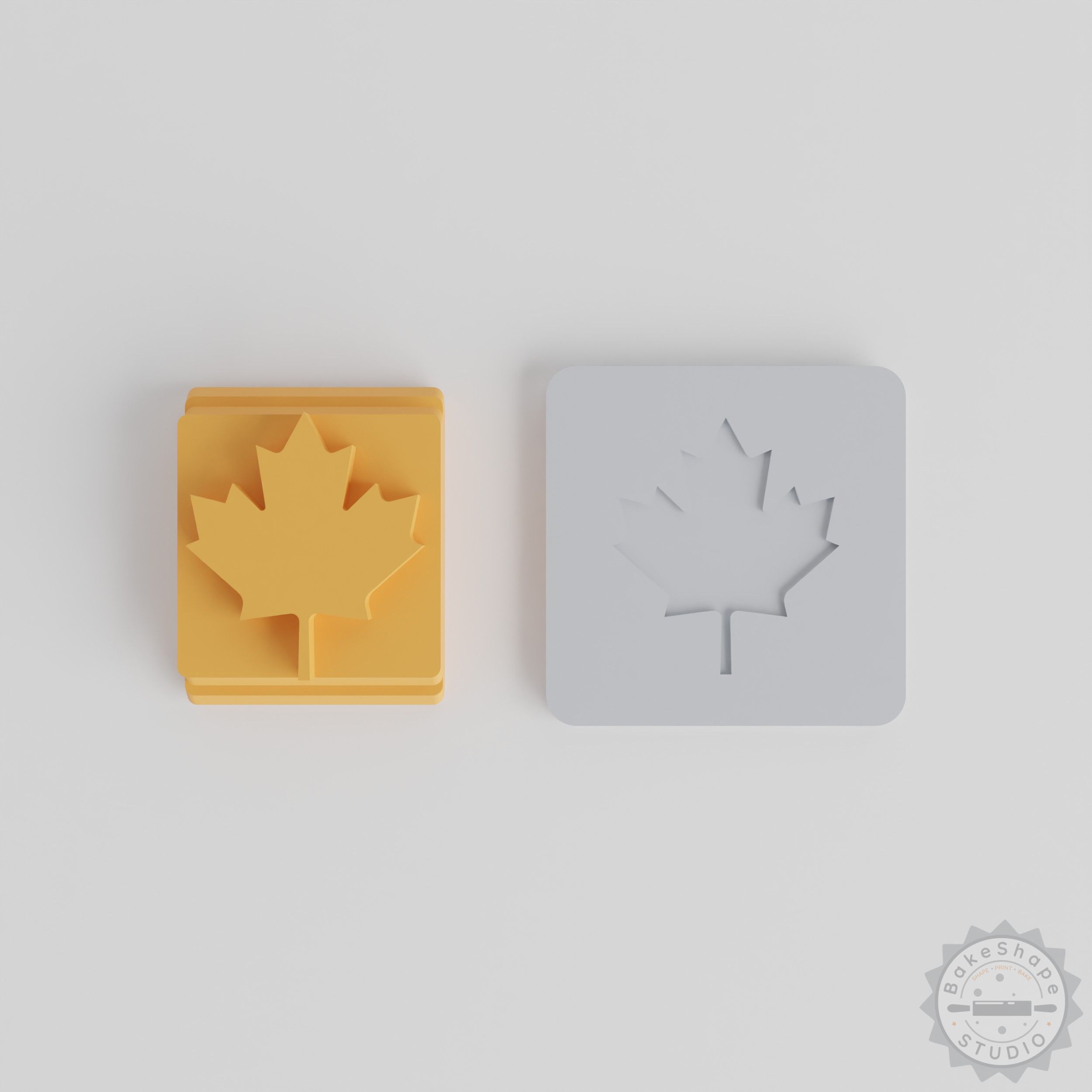 Leaf Stamp Tile Set for Clay Cookies Fondant, 5-Piece Nature Leaf Designs