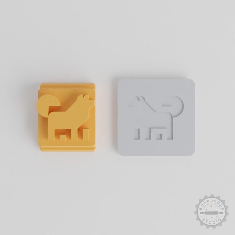 Dog Stamp Tile Set, 5 Sizes, Perfect for Clay, Cookies, Fondant, Animal Motif