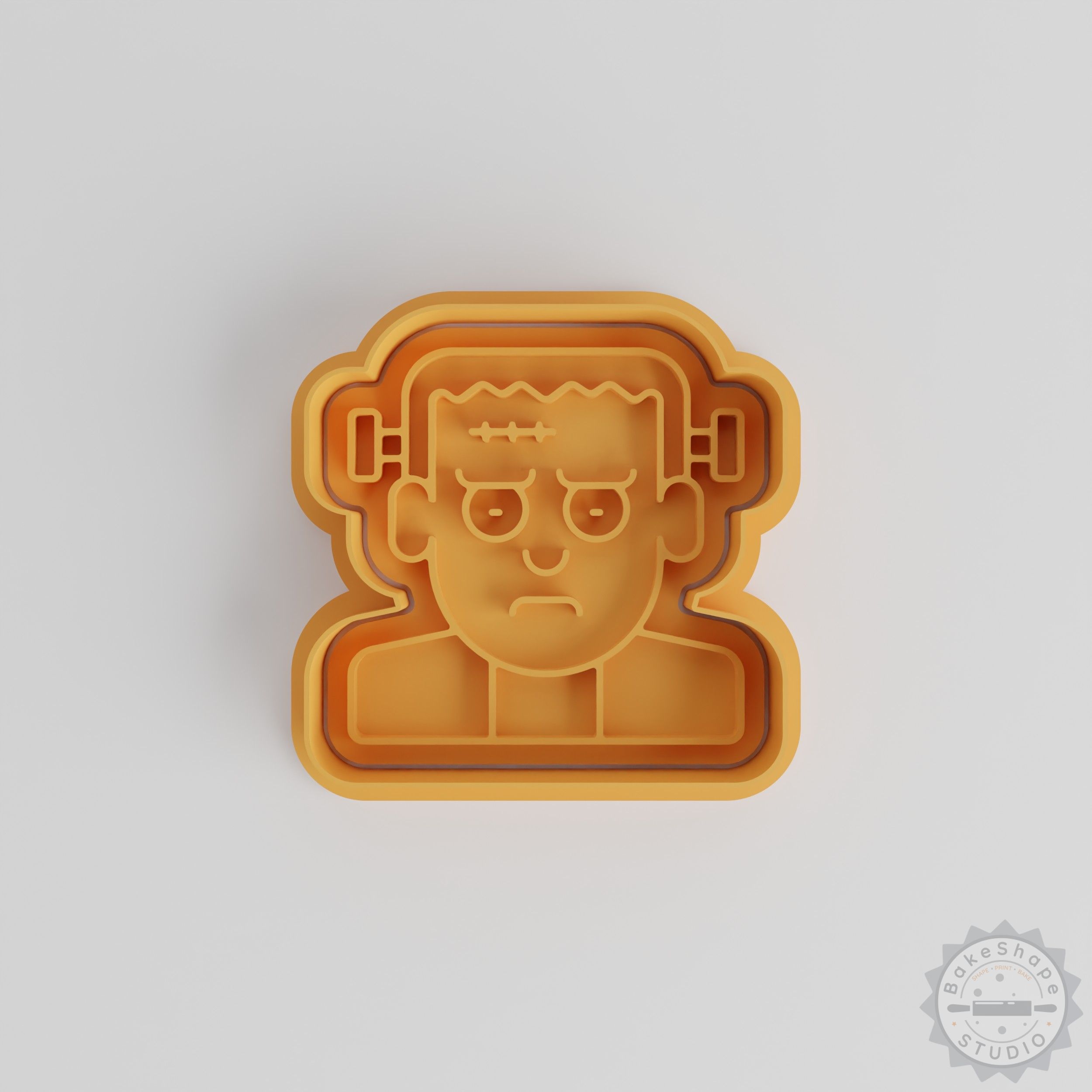 Frankenstein Monster Cookie Cutter and Stamp Set, 6 Pieces, Scary Creature Shapes for Cookies and Fondant
