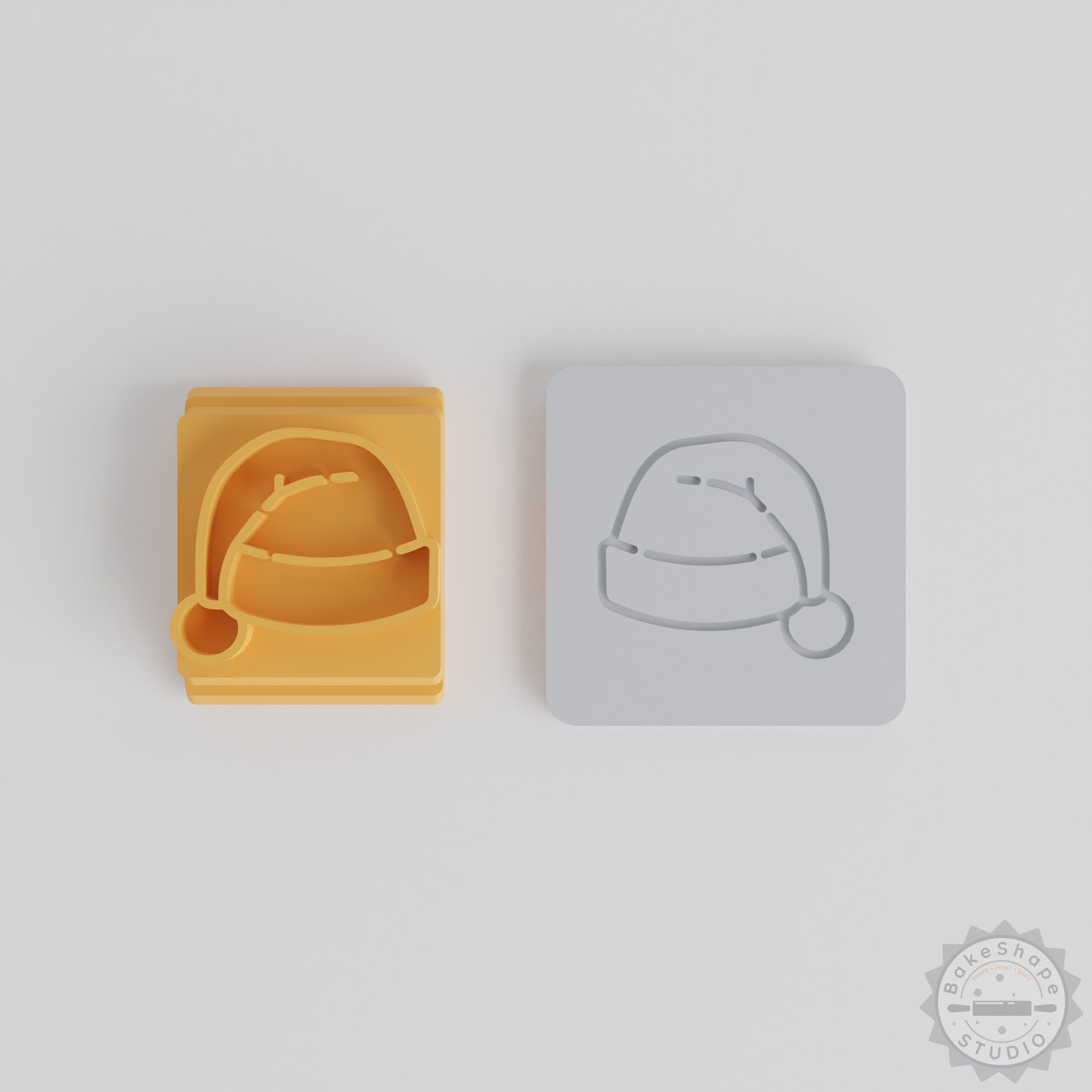 Santa Hat Stamp Tile Set, 5 Sizes for Clay, Cookies, Fondant Crafting