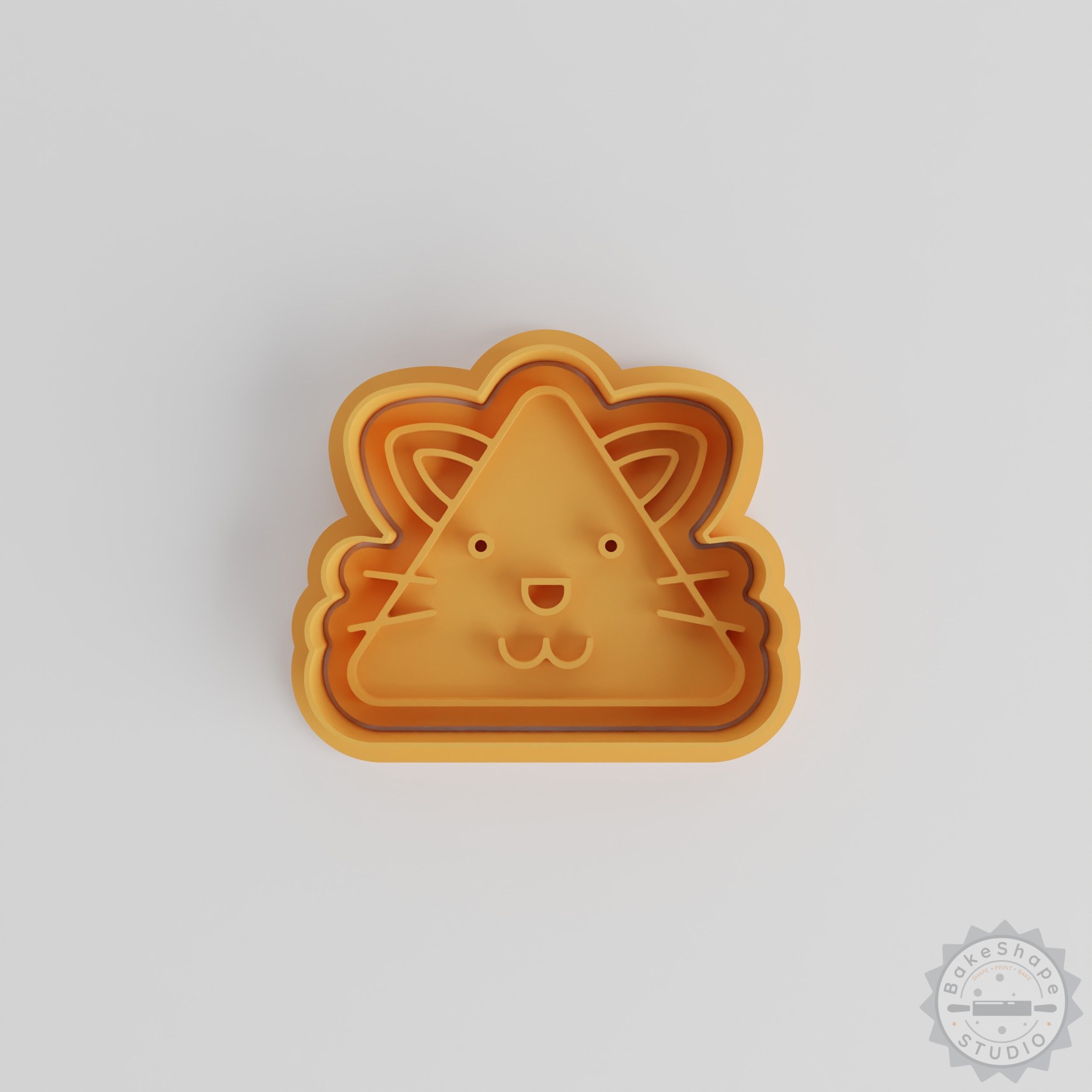 Cat Shape Cookie Cutter and Stamp Set, 6-Piece Animal Face, Cute Kawaii Kitten, Fondant Decorating, S/M/L Sizes