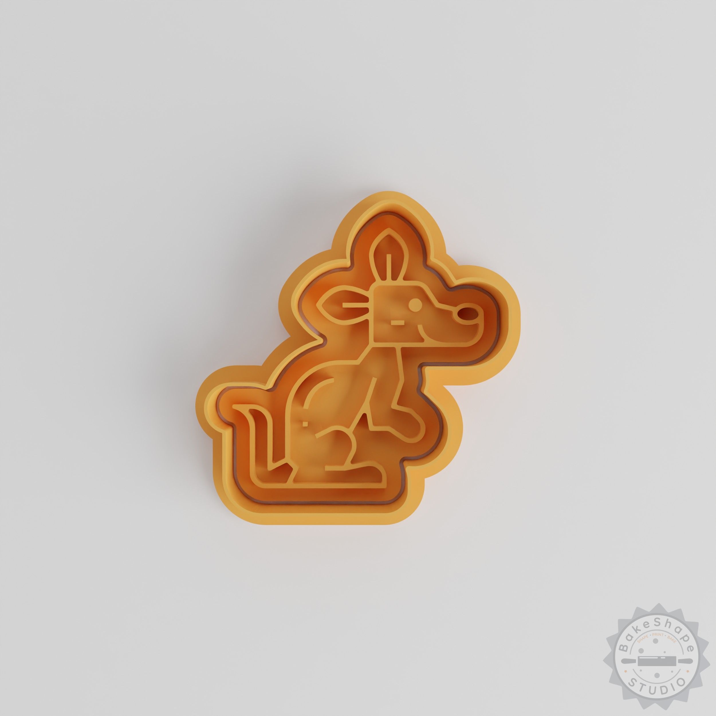 Kangaroo Cookie Cutter & Stamp Set, Wildlife Animal Shape, Perfect for Cookies & Fondant, 6-Piece Baking Tool Collection