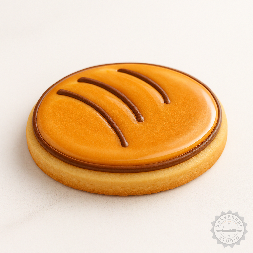 Decorated example 1 of Bun Cookie Fondant Cutter & Stamp Set - 6 Pieces, S/M/L Sizes for Baking Rolls