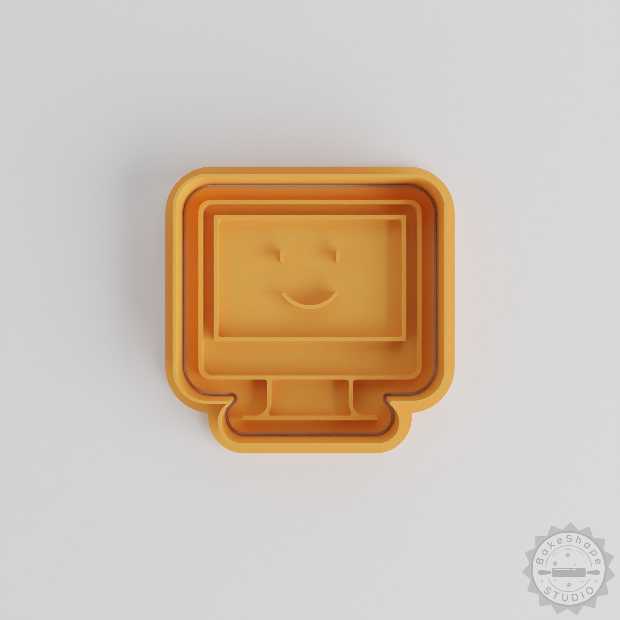Kawaii Computer Cookie Cutter & Stamp Set, 6-Piece, Cute Desktop Shapes for Cookies & Fondant