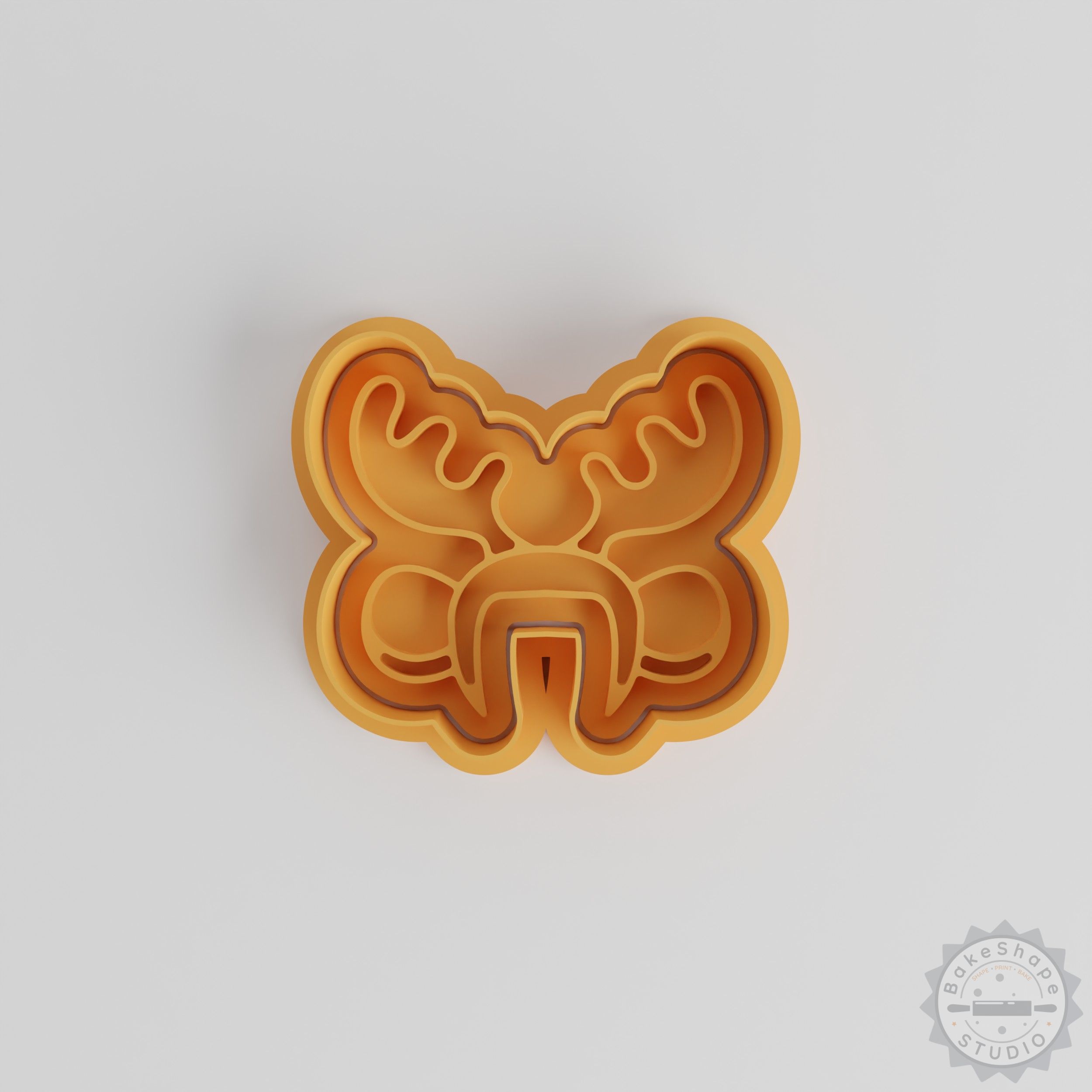 Reindeer Antlers Cookie Cutter & Stamp Set, Christmas Baking Decor, 6 Piece, S/M/L