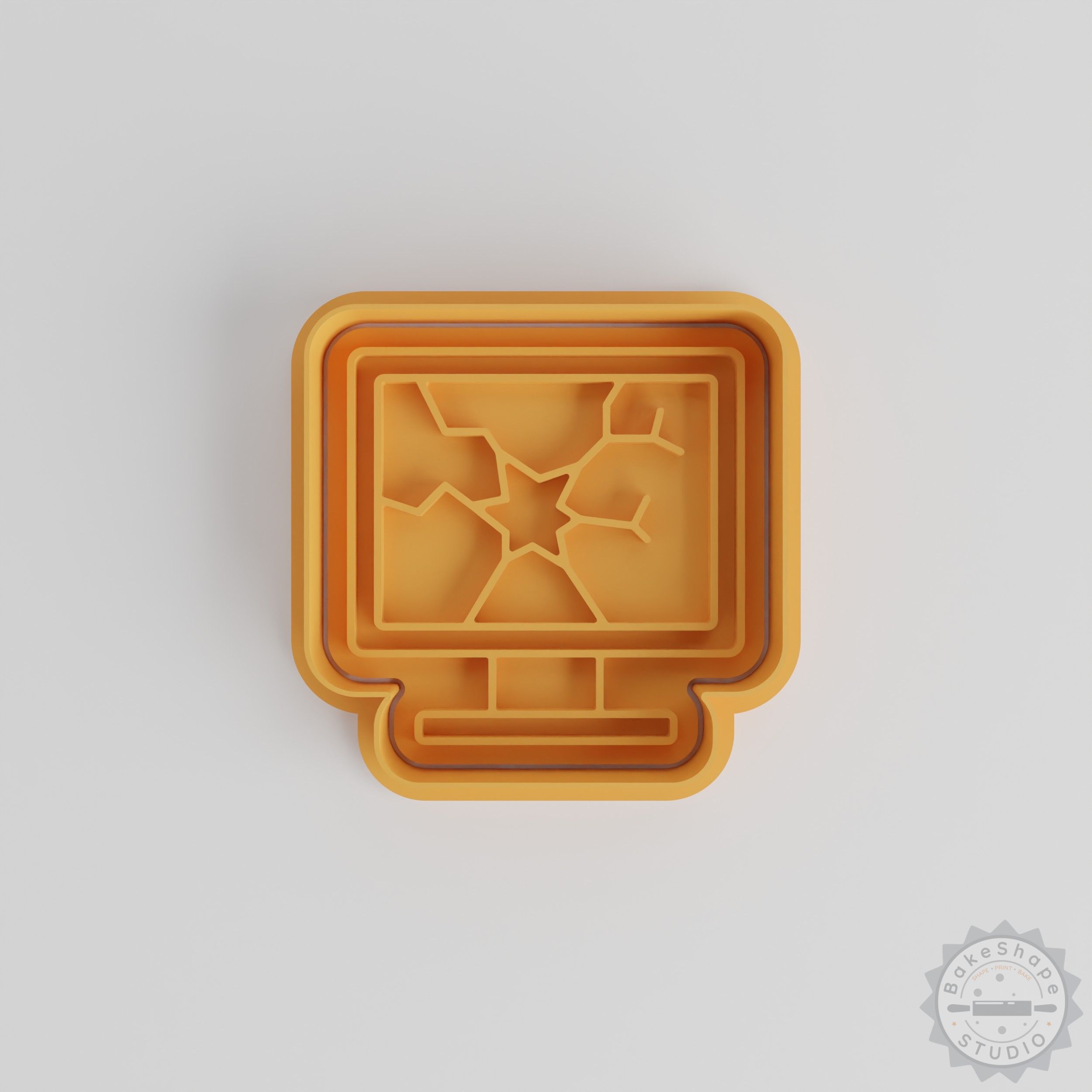 Shape Cutter & Stamp Set, 6-Piece Cookie Mold, S/M/L, Electronic Device Outline Design