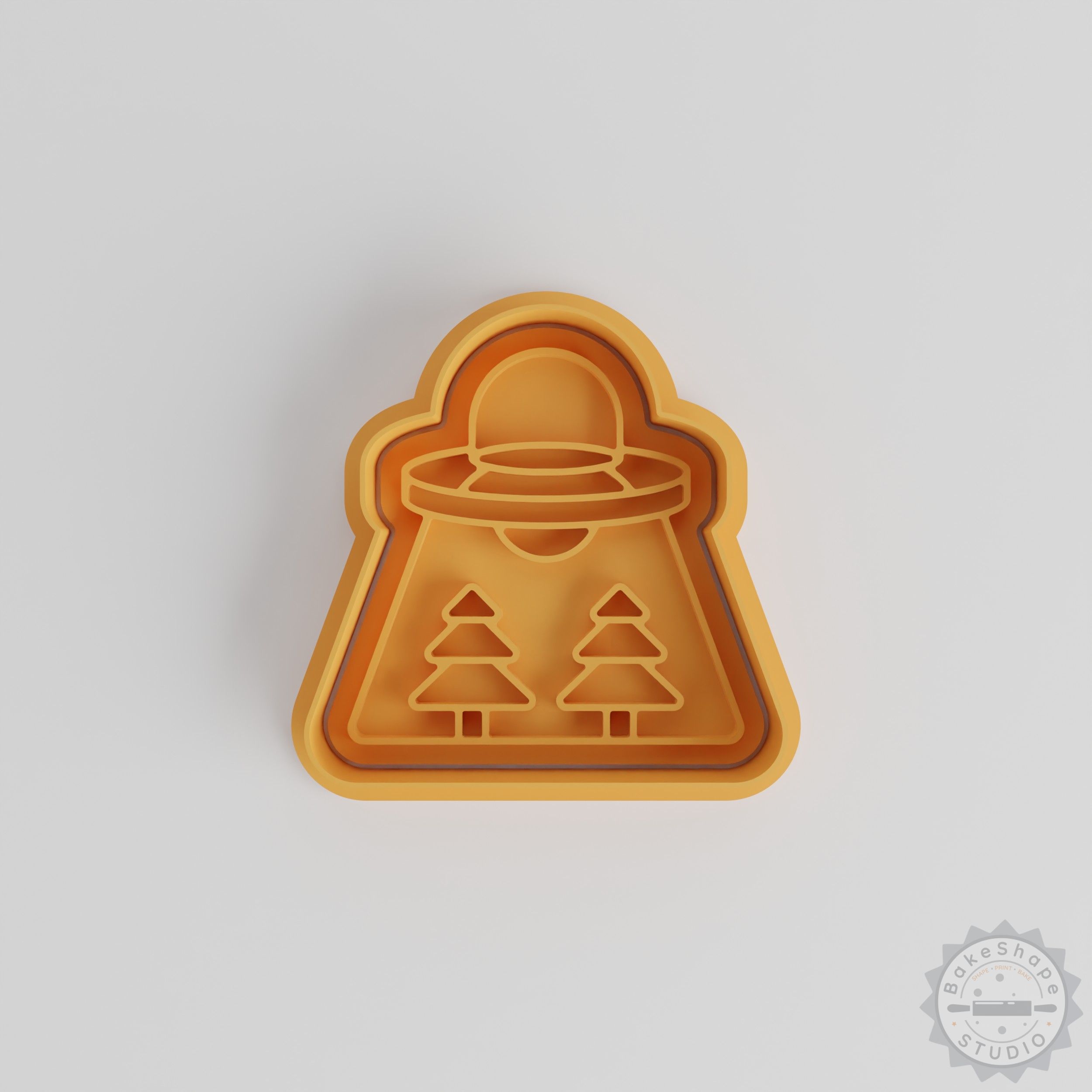 UFO Shape Cookie Cutter & Stamp Set, 6-Piece, Space Theme, Fondant, 3 Sizes