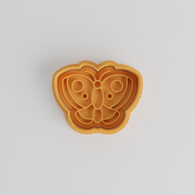 Butterfly Cookie Cutter Stamp Set, Includes 6 Pieces in 3 Sizes S/M/L, Perfect for Cookies & Fondant