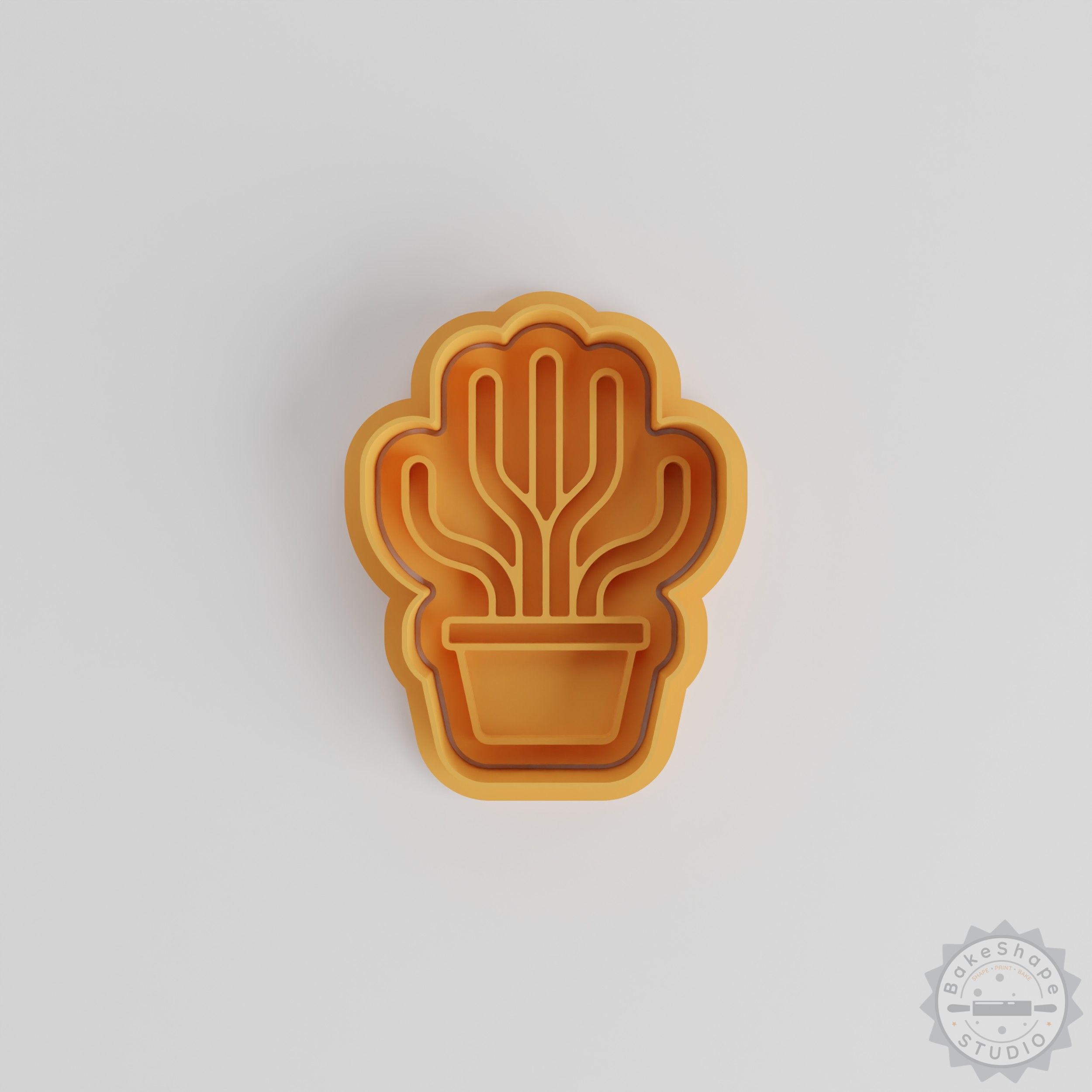 Tall Thin Cactus Cookie Cutter Set, 6-Piece Shape & Stamp, S/M/L Sizes for Cookies and Fondant