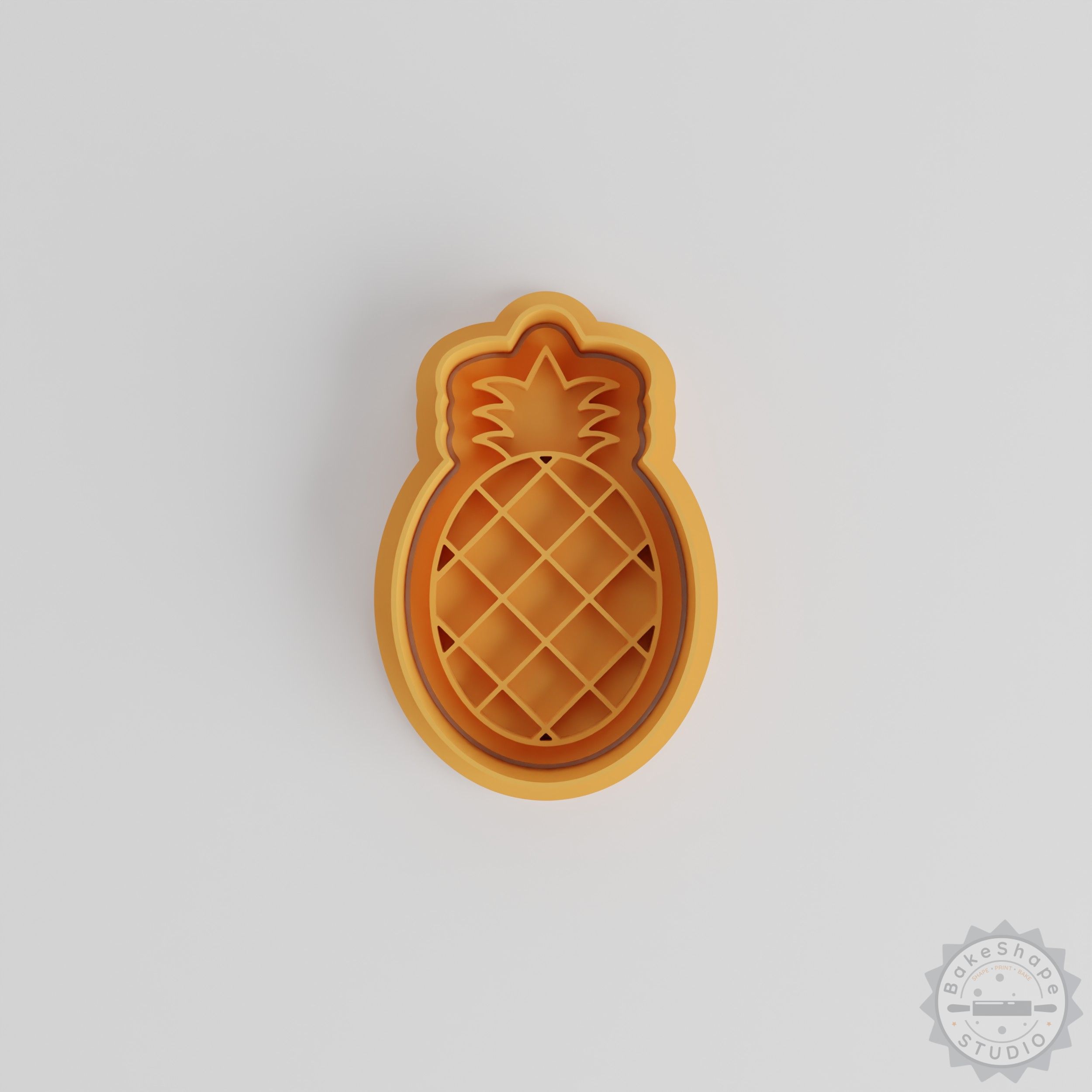 Pineapple Shape Cutter and Stamp Set, Perfect for Cookies and Fondant, 6-Piece Set