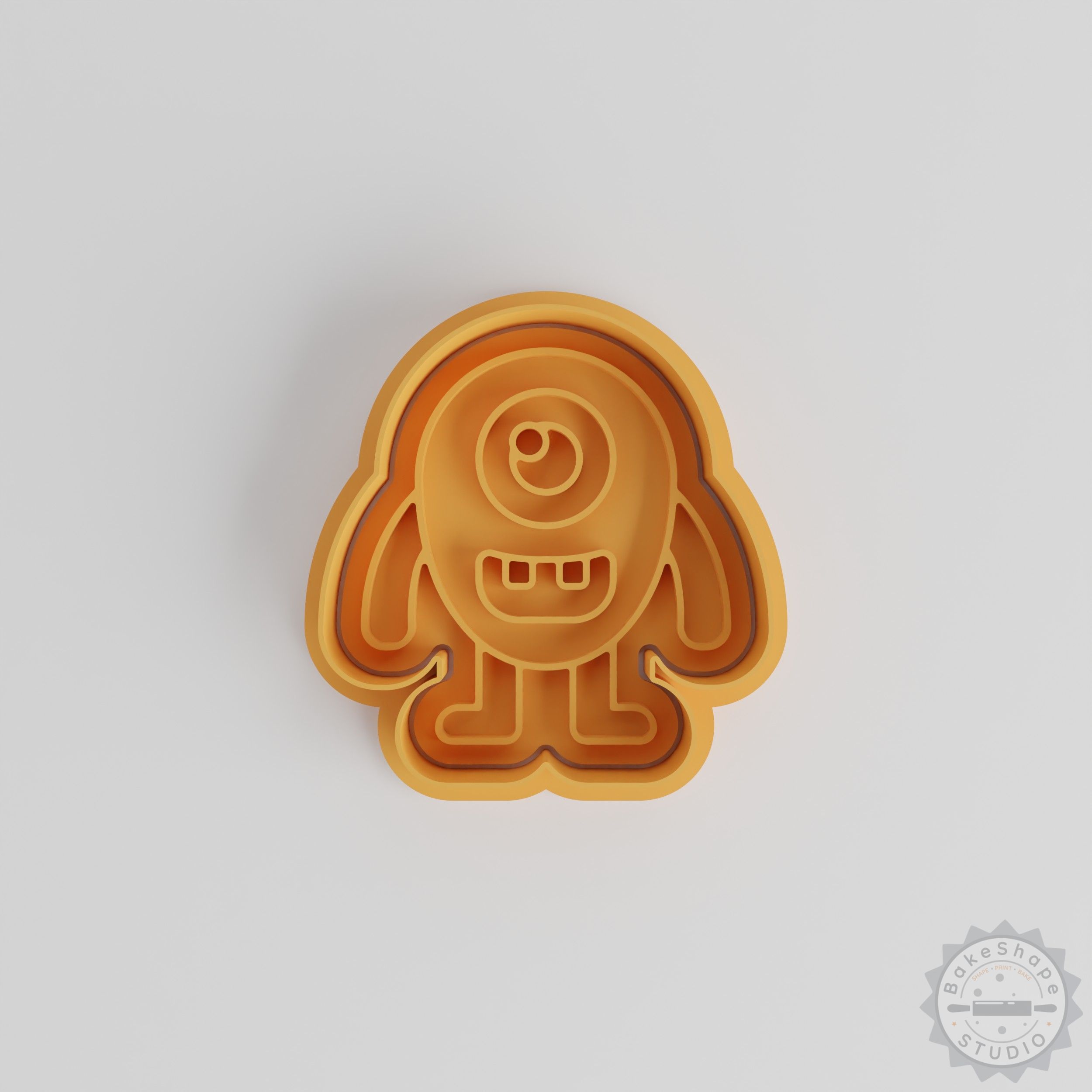 Oval Monster Cookie Cutter and Stamp Set, 6 Pieces, Cartoon Alien Character Shapes, S/M/L Sizes