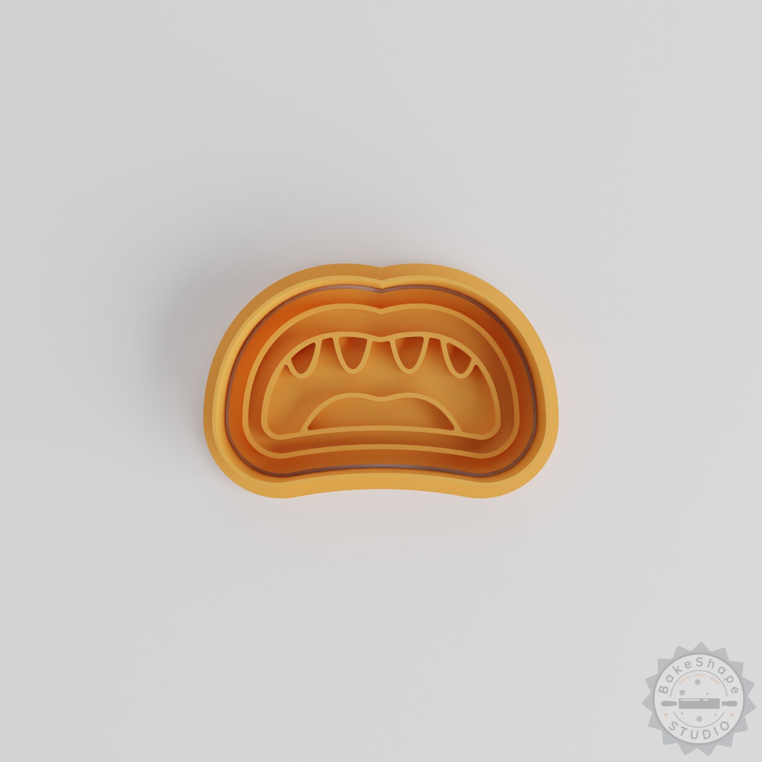 Monster Mouth Cookie Cutter & Stamp Set, Spooky S/M/L Shapes for Cookies & Fondant
