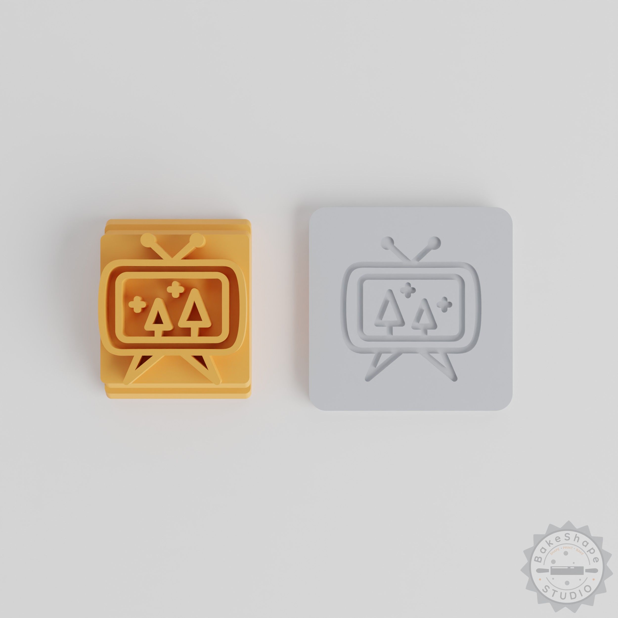 Stamp Tile Set for Clay, Cookies, Fondant, 5 Motif Sizes, Winter Festival Collection