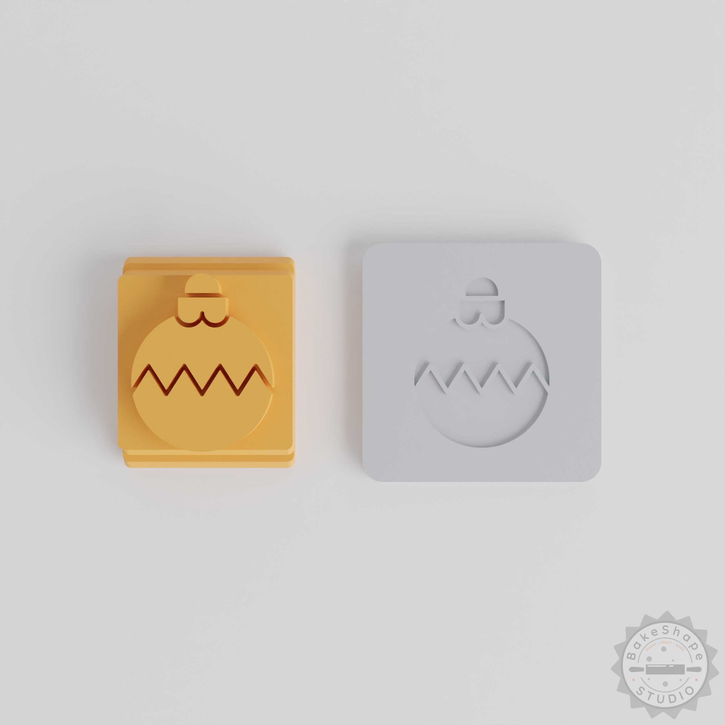 Bauble Stamp Tile Set, 5 Sizes, Perfect for Clay, Cookies, Fondant, Holiday Ornaments