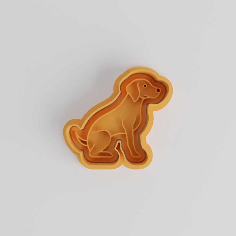Weimaraner Cookie Cutter Set, Dog Shape Stamp, Fondant Tool, Silver Grey Dog Design, S/M/L Sizes, 6-Piece