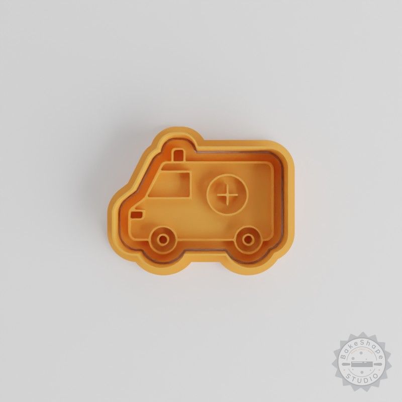 Ambulance Cookie Cutter Set, S/M/L Sizes, 6-Piece, Perfect for Cookies & Fondant, Medical Transport Shapes