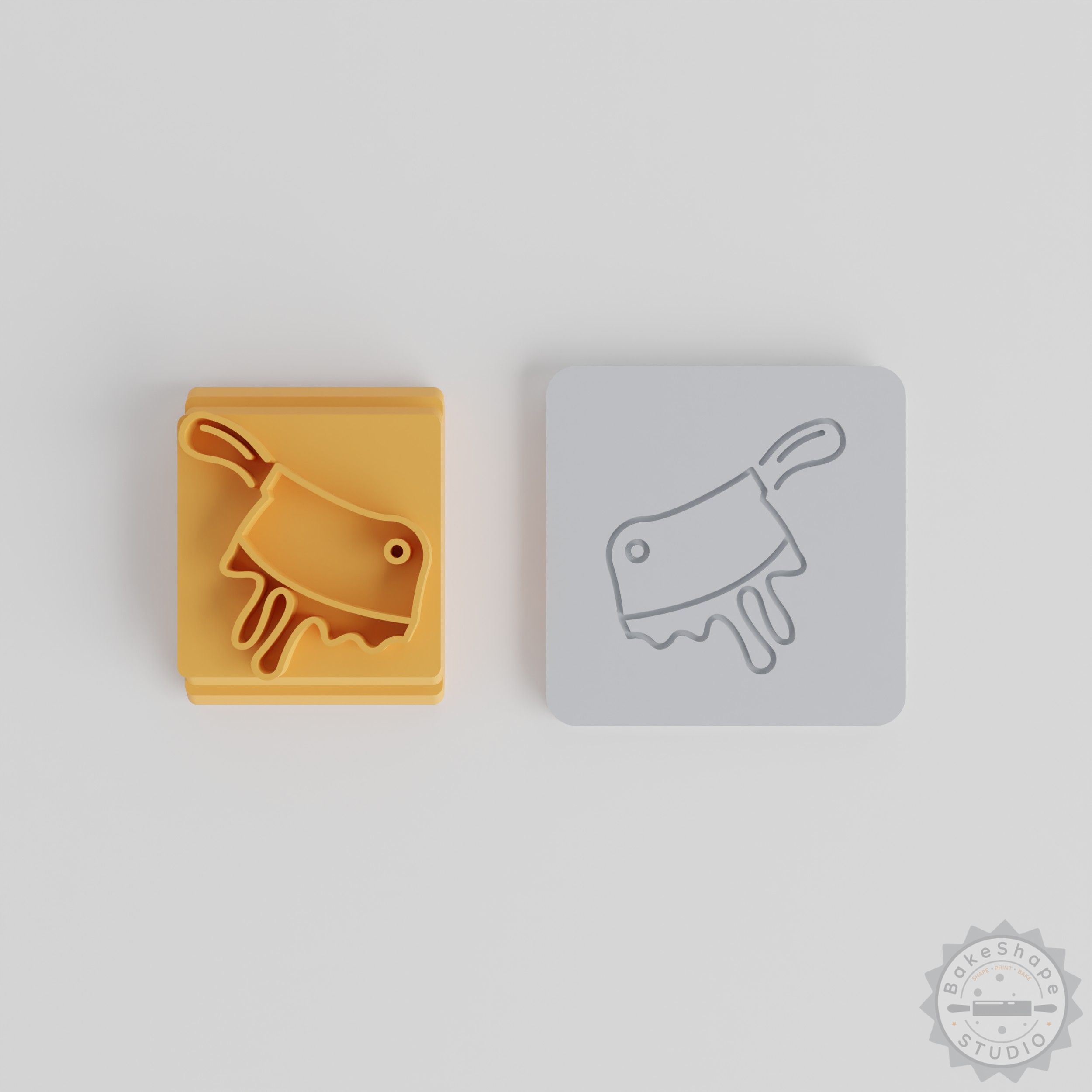 Bloody Cleaver Stamp Tile Set, 5 Sizes for Clay, Cookies, Fondant