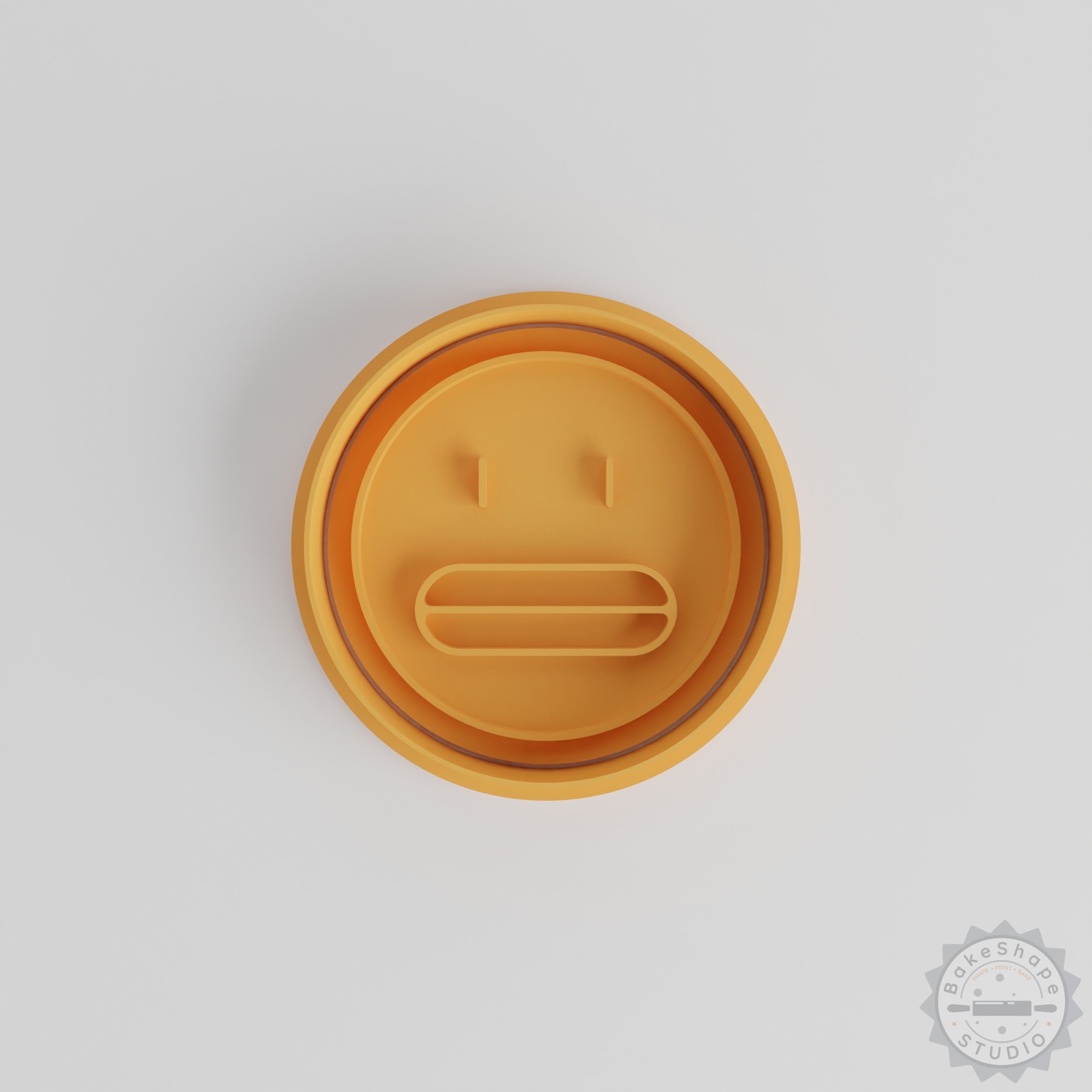 Grimacing Emoji Cookie Cutter Set, 6-Piece Fondant Stamp Bundle with S/M/L Sizes for Nervous Face Designs