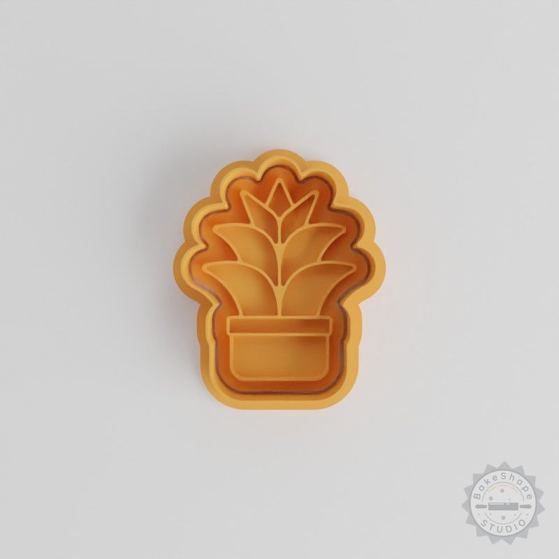 Agave Plant Cookie Cutter Set, 6-Piece Fondant Stamp, Botanical Succulent Shape Molds S/M/L Sizes for Baking