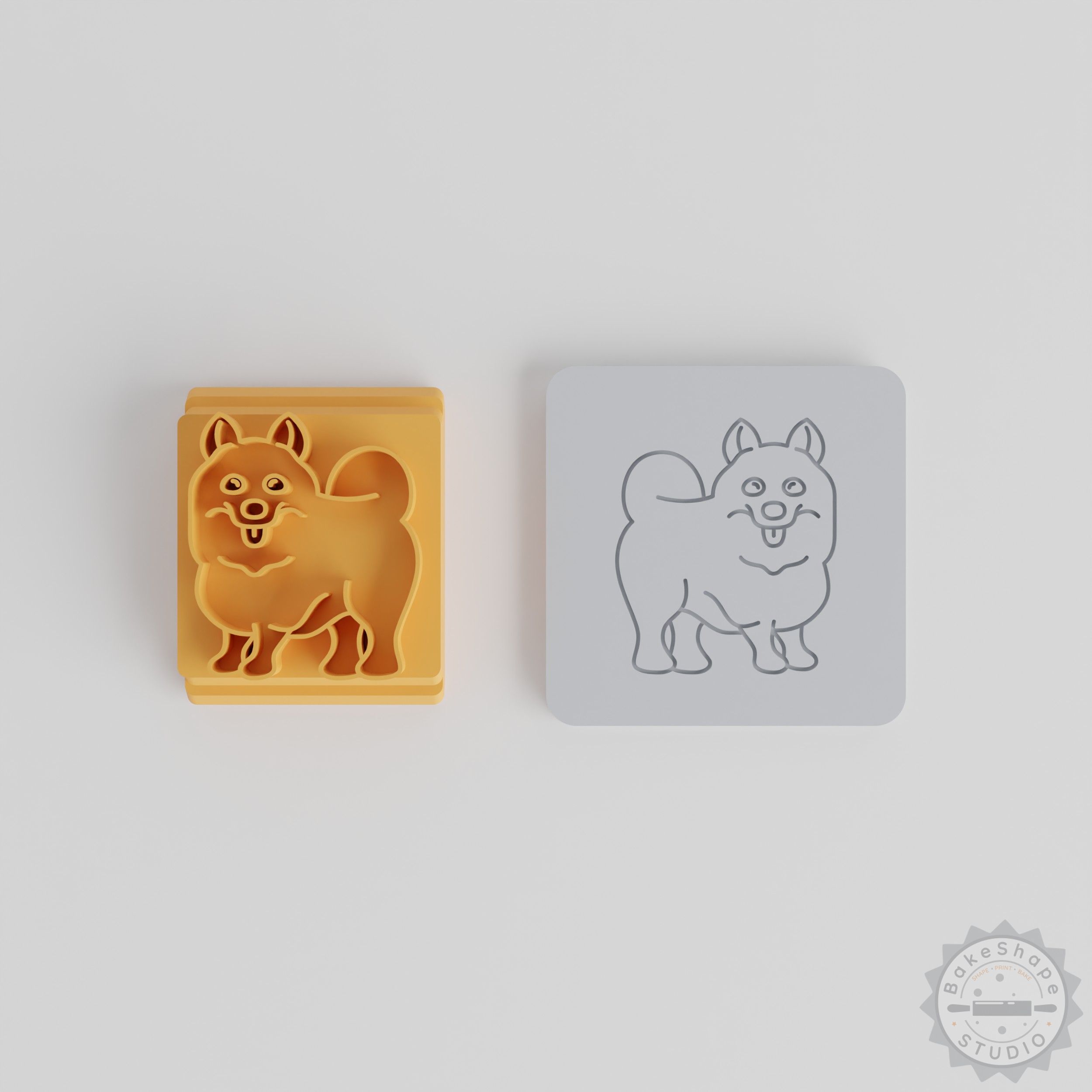 Samoyed Stamp Tile Set, 5 Sizes, Perfect for Clay and Cookie Crafting