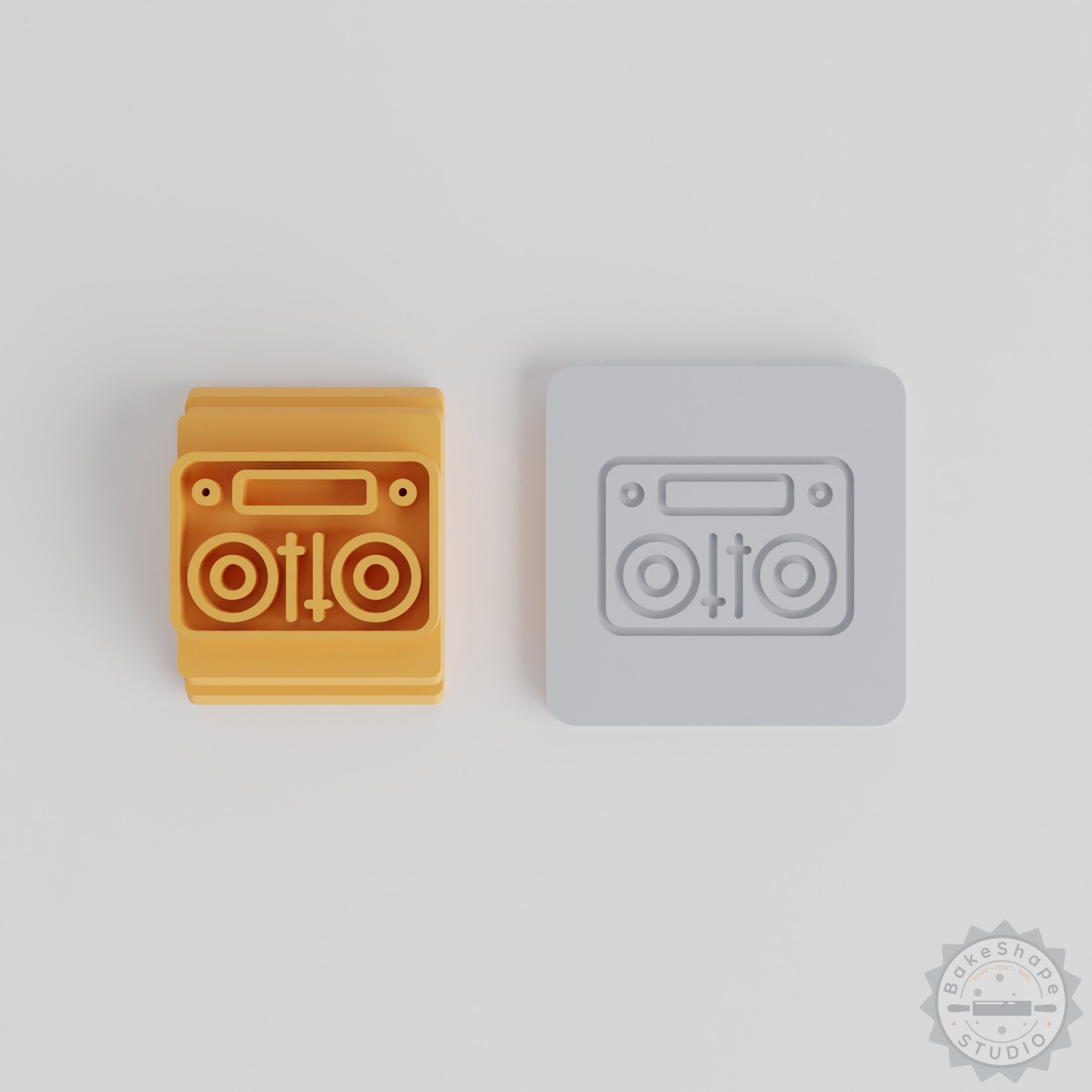 5-Piece DJ Deck Stamp Tile Set for Clay, Cookie, Fondant Decorating