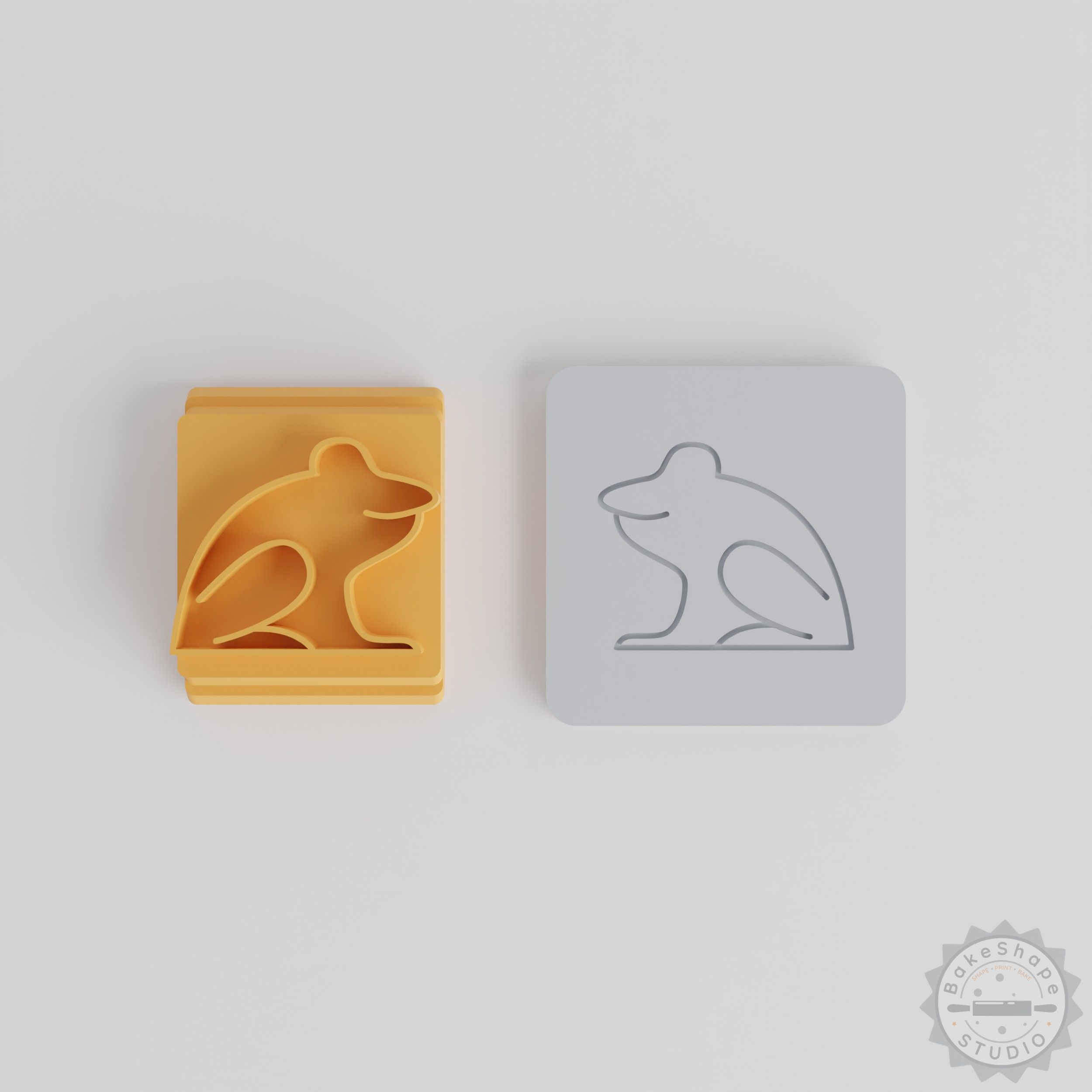 Frog Stamp Tile Set, 5 Sizes, Perfect for Clay, Cookies, Fondant, Animal Theme Linoleum Design