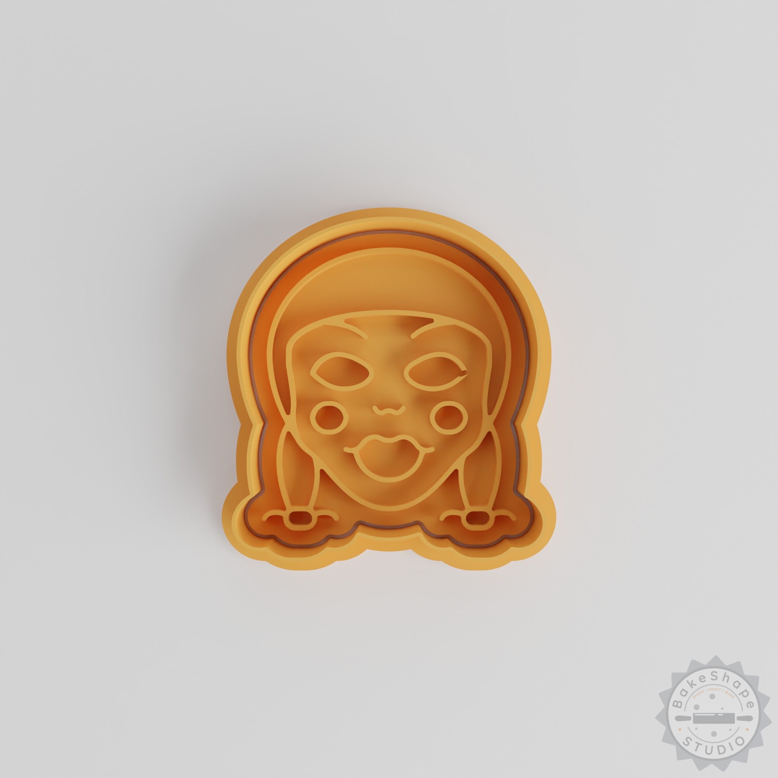 Halloween Cookie Cutter and Stamp Set, Creepy Doll Design, 6 Piece, 3 Sizes