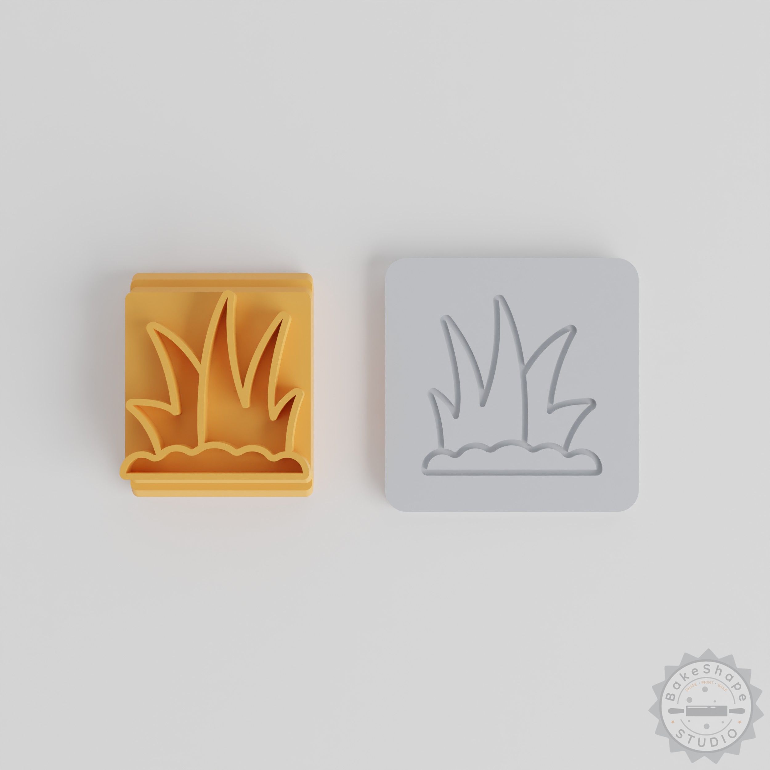 Grass Stamp Tile Set, 5 Sizes for Clay, Cookies, Fondant, Garden Grass Design