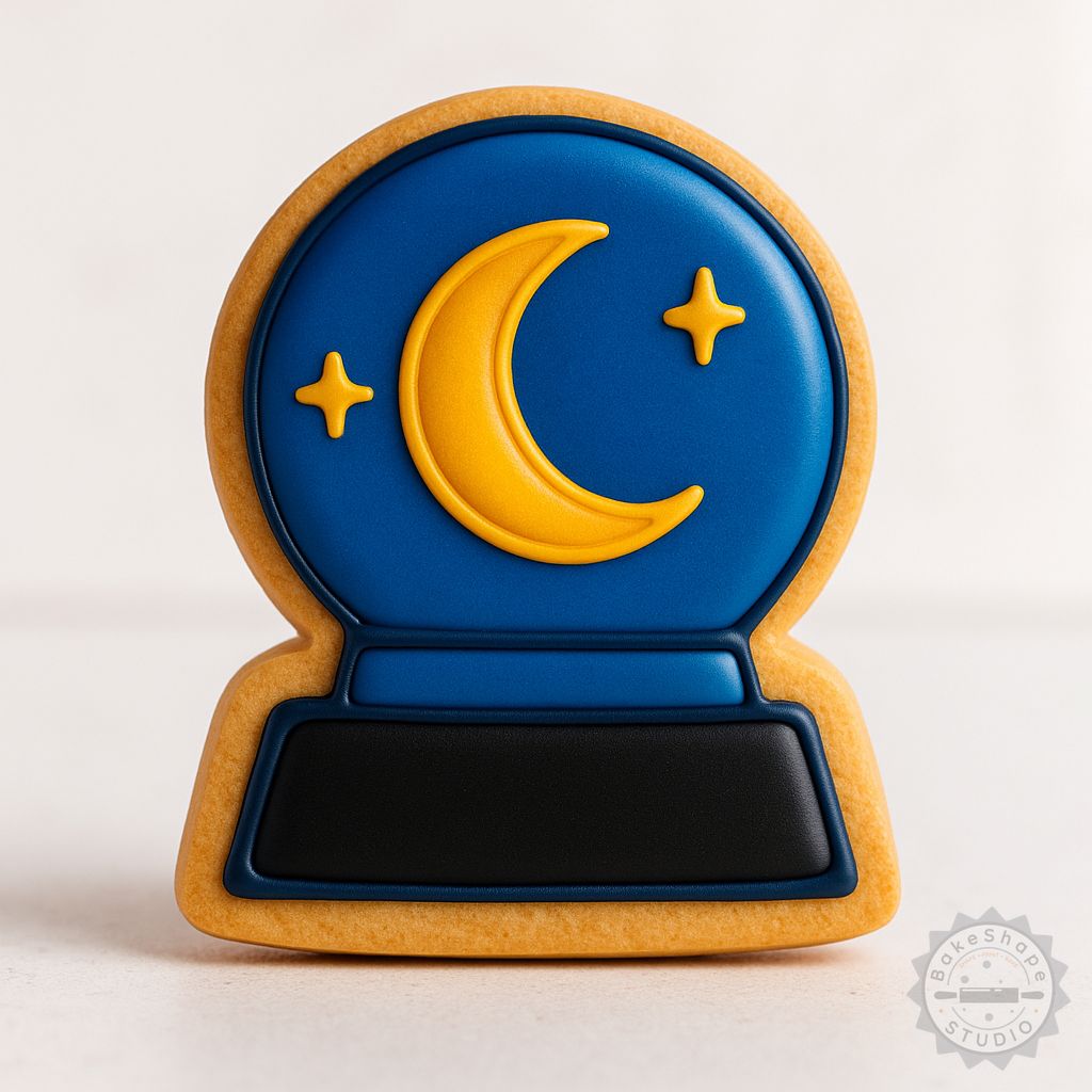 Magic Ball cookie cutter and stamp set STL for 3D printing in three sizes for baking and decoration