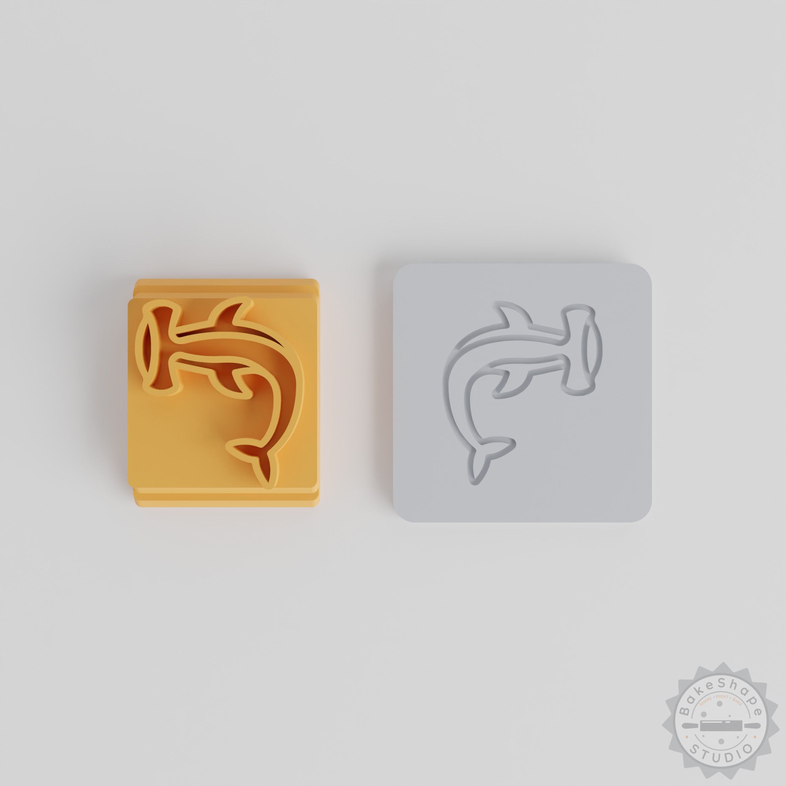 Hammerhead Shark Stamp Tiles, Set of 5 Sizes, Perfect for Clay, Cookies, Fondant