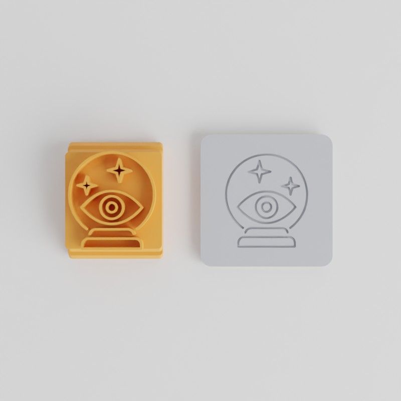 Magic Globe Stamp Tile Set, 5 Motif Sizes, Ideal for Clay, Cookies, Fondant