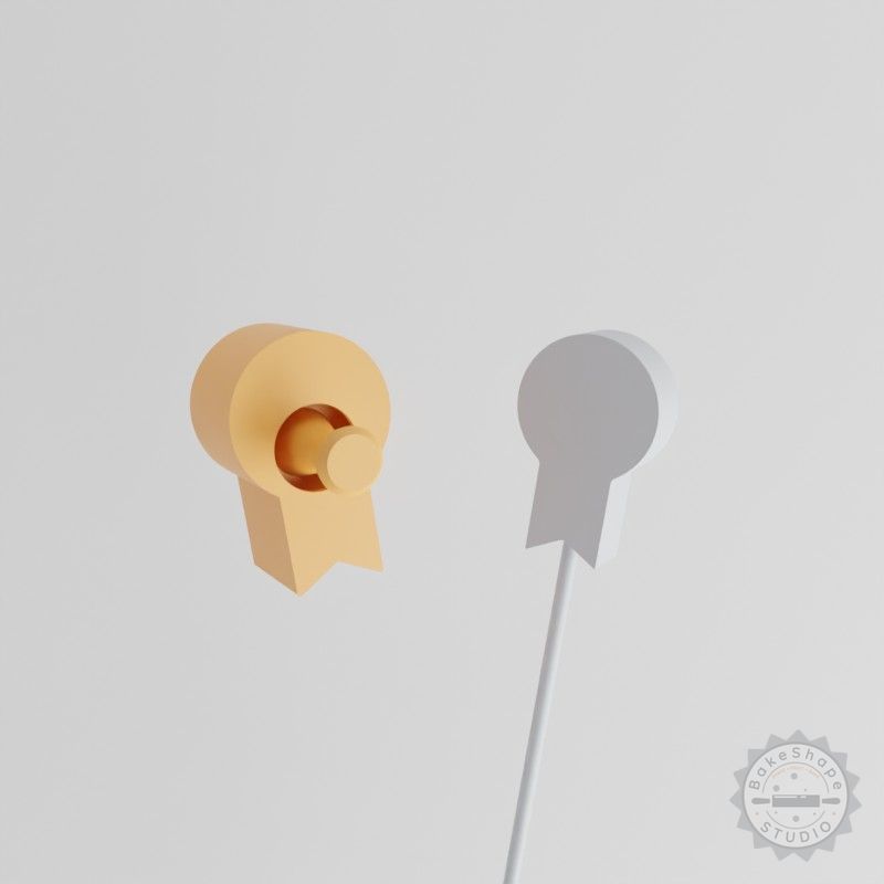 Prize Cake Pop Mold, 2-Piece Set, Award and Achievement Design