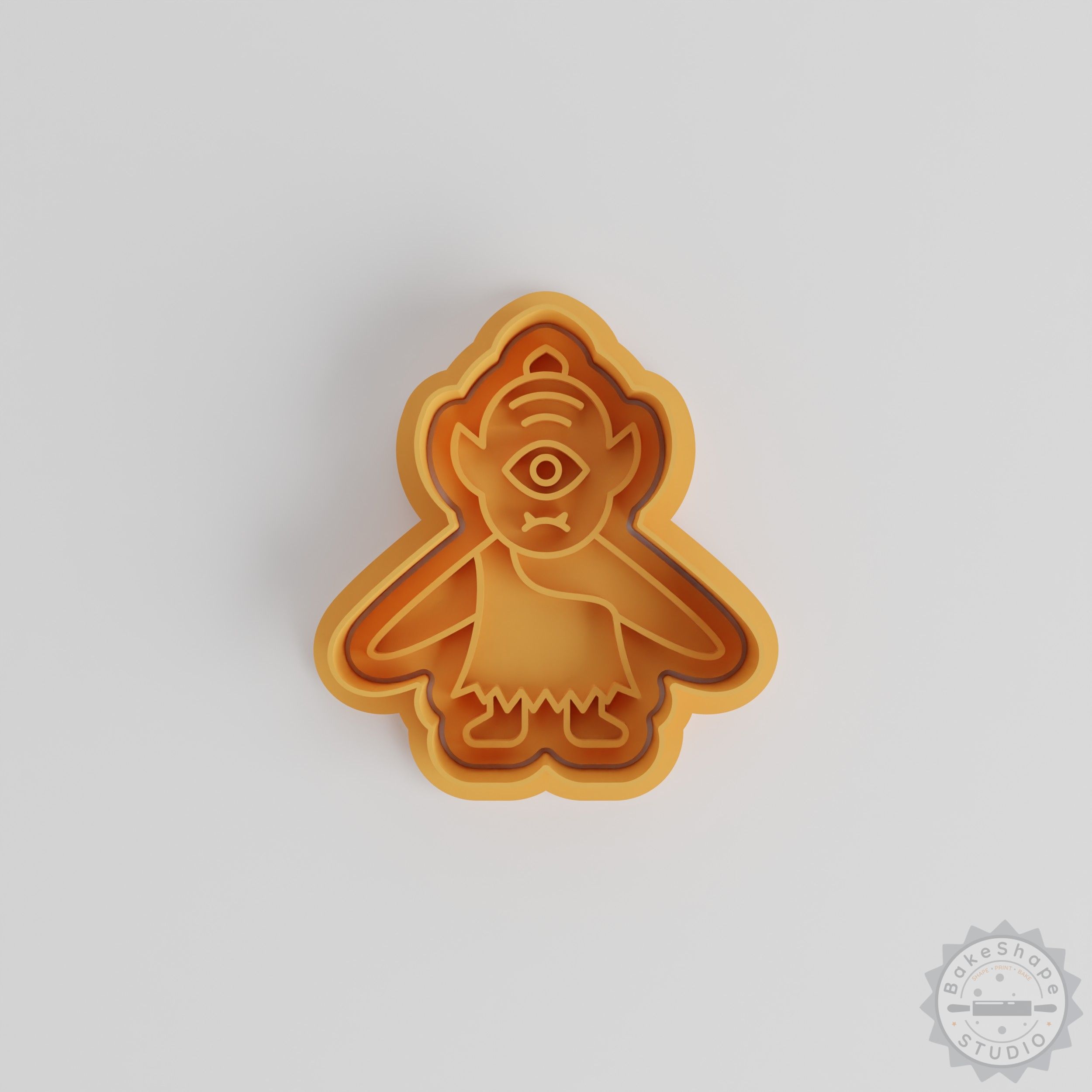Cyclops Shape Cutter & Stamp Set, Cookie & Fondant Mold, 6-Piece Halloween Monster Design