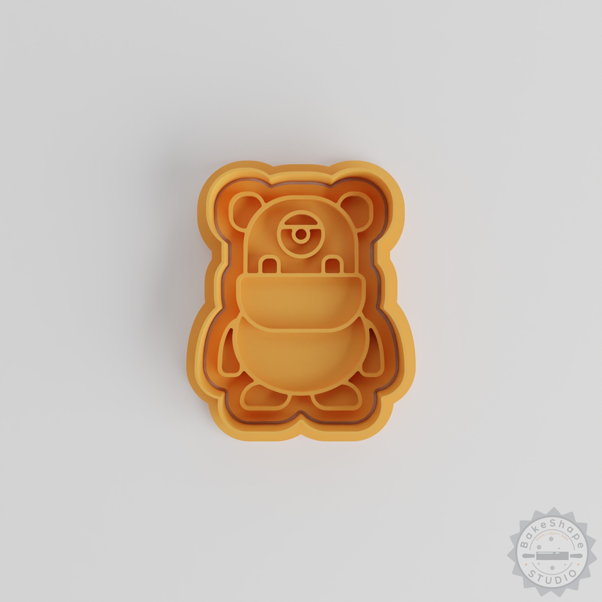 Big Chin Monster Cookie Cutter and Stamp Set, 6-Piece, 3 Sizes (S/M/L), Cartoon Character Baking Tool