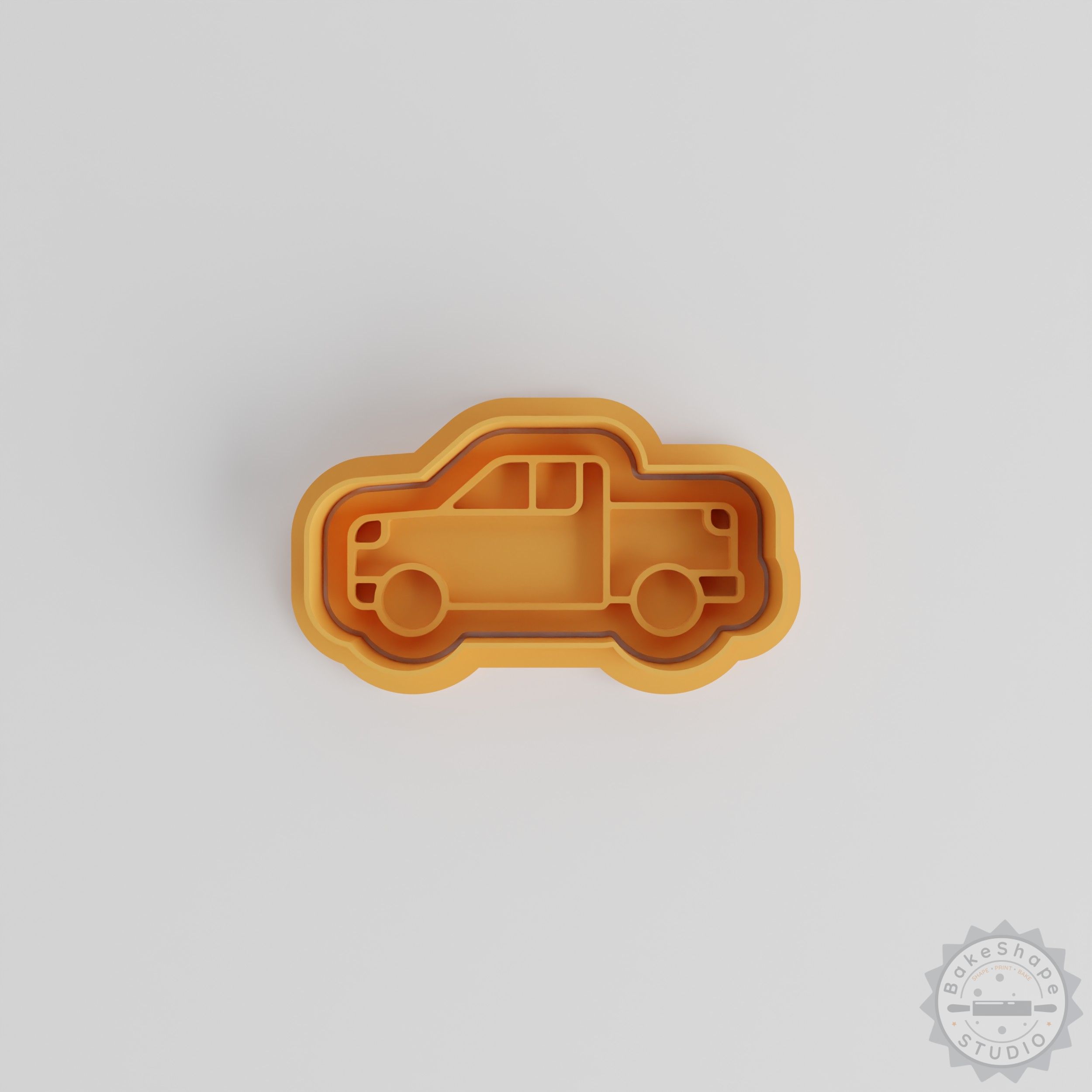 Truck Shape Cookie Cutter Stamp Set, 6-Piece, S/M/L, Baking Tool for Cookies, Fondant