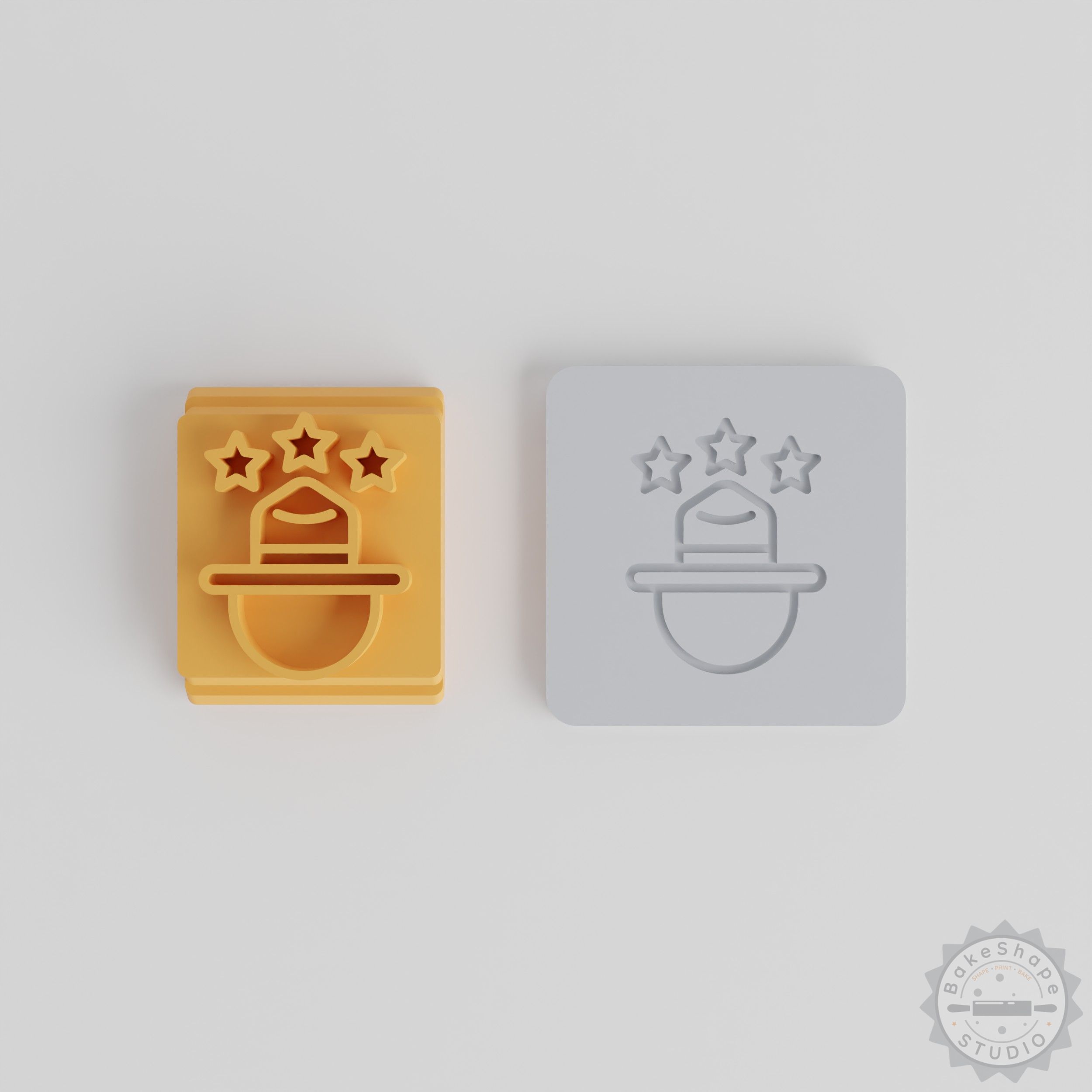 Hat Stamp Tile Set, 5 Motif Sizes for Clay, Cookies, Fondant & More