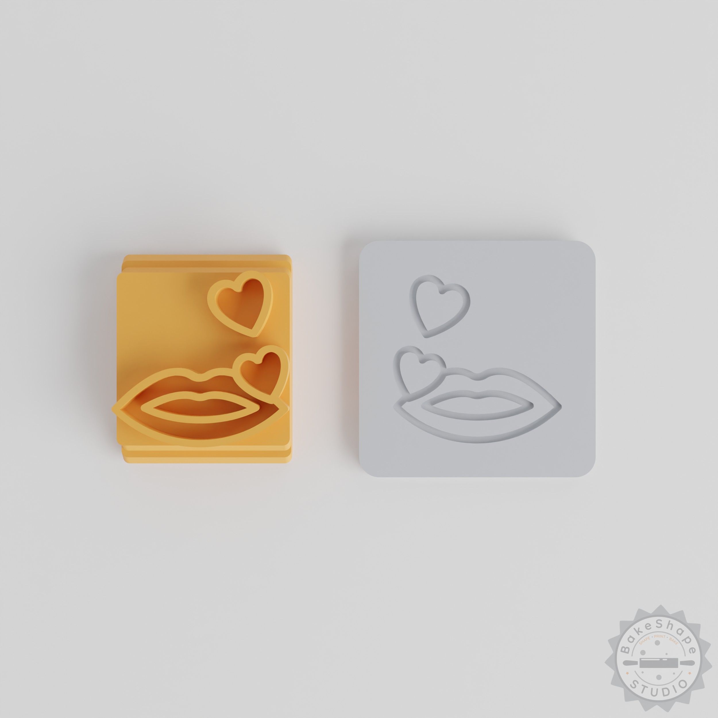Propose Stamp Tile Set, 5 Motif Sizes for Clay, Cookies, Fondant, Romantic Designs