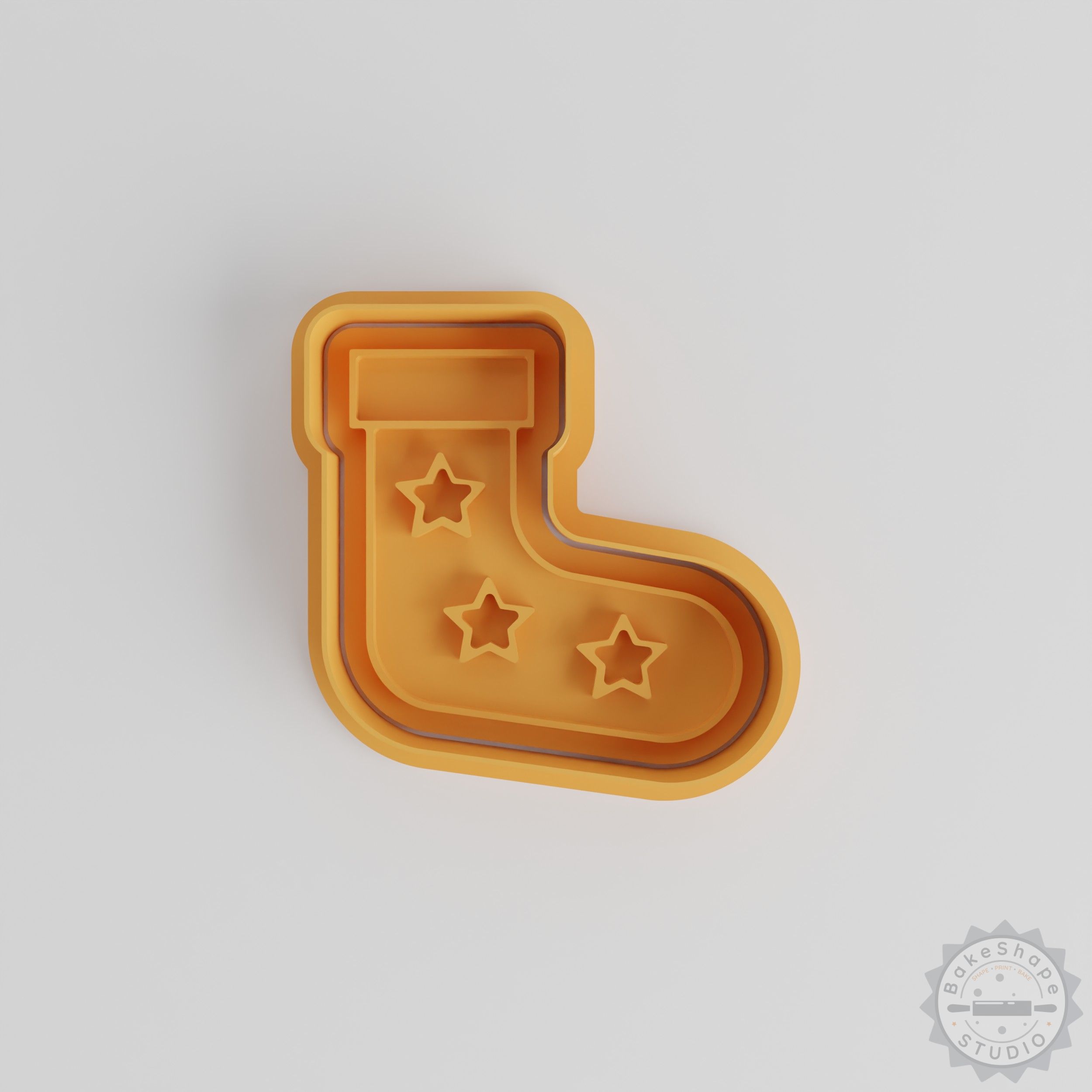 Christmas Stocking Cookie Cutter & Stamp Set, 6 Pc, Holiday Baking Essentials, Fondant Molds, S/M/L Sizes