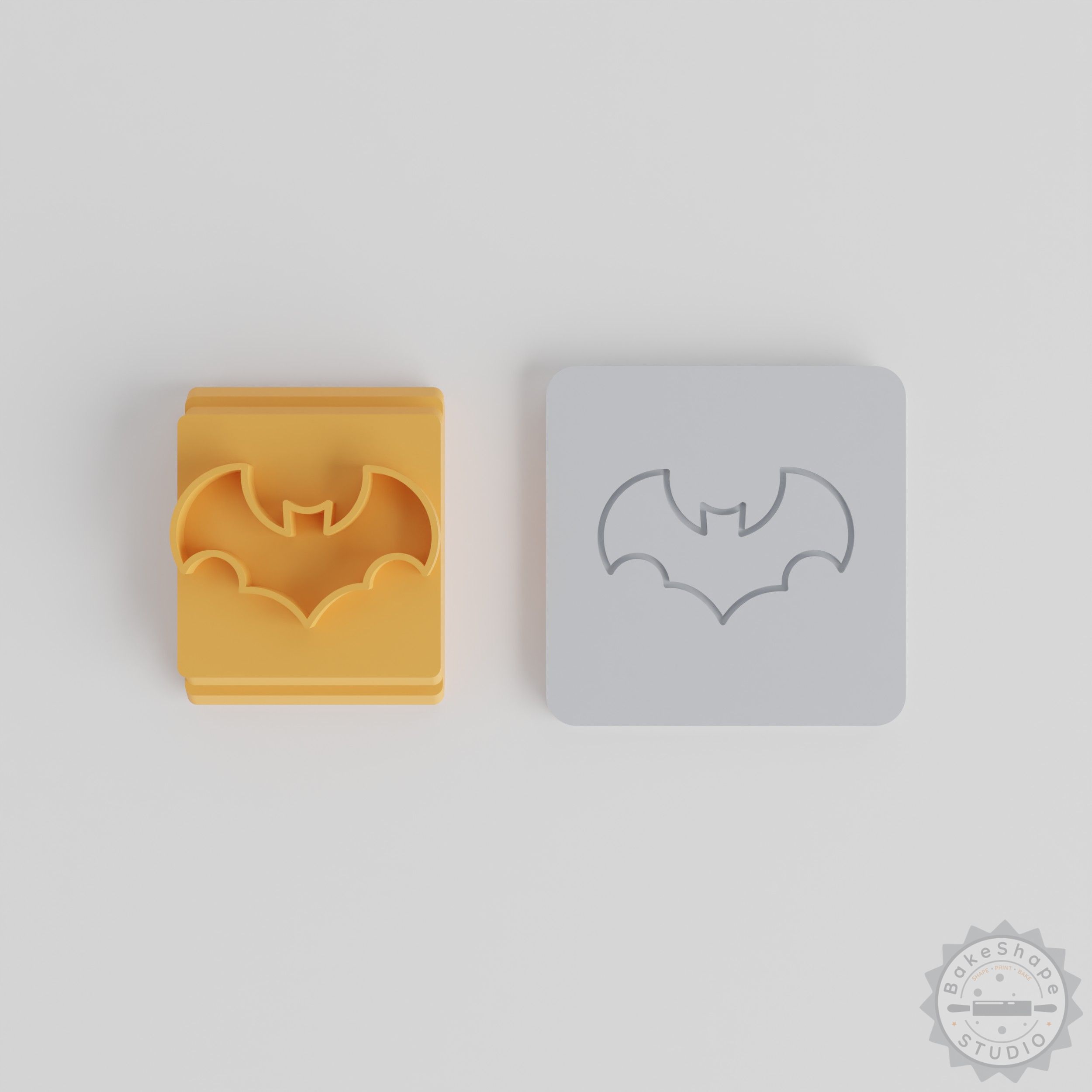 Halloween Bat Stamp Tile Set, Assorted 5 Sizes for Clay, Cookie, Fondant Crafting