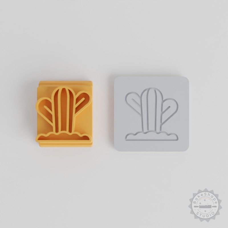 Cactus Stamp Tile Set, 5 Sizes - Perfect for Clay, Cookies & Fondant Design