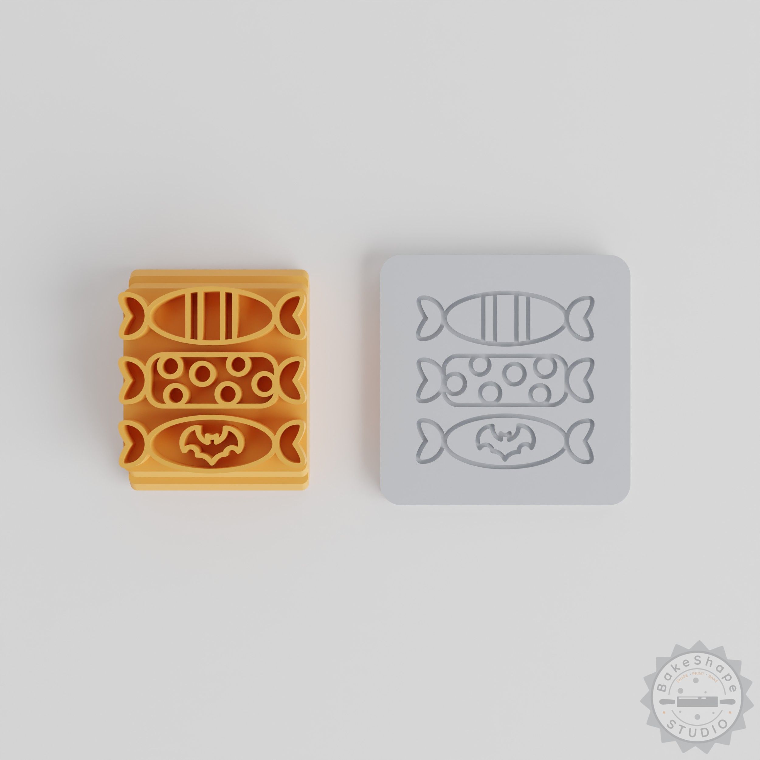 Candy Stamp Set, 5 Sizes, Perfect for Cookies, Clay, Fondant, Party or Halloween Treats
