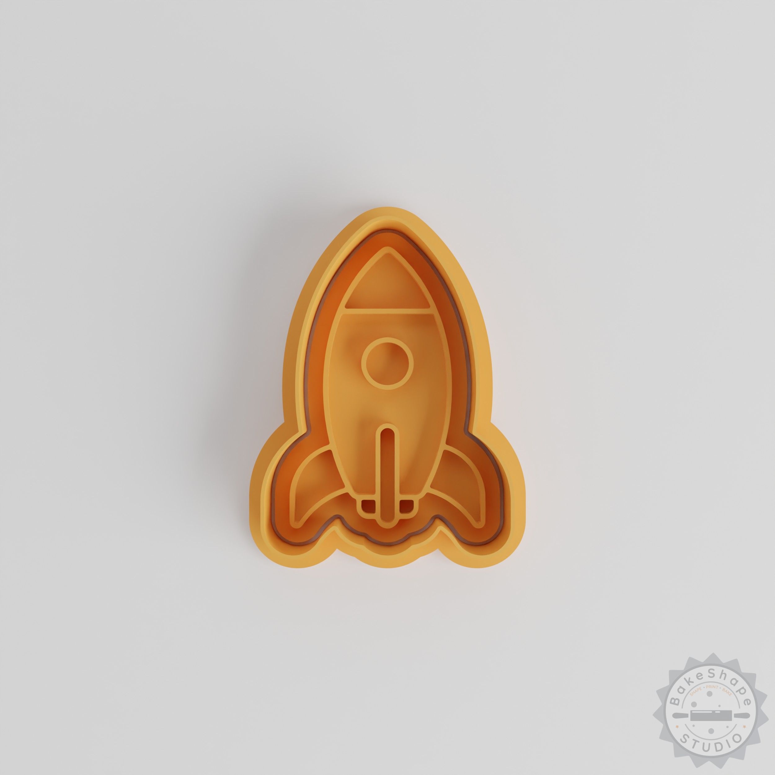 Rocket Cookie Fondant Cutter Stamp Set, 6-Piece Spacecraft Shape, S/M/L Sizes