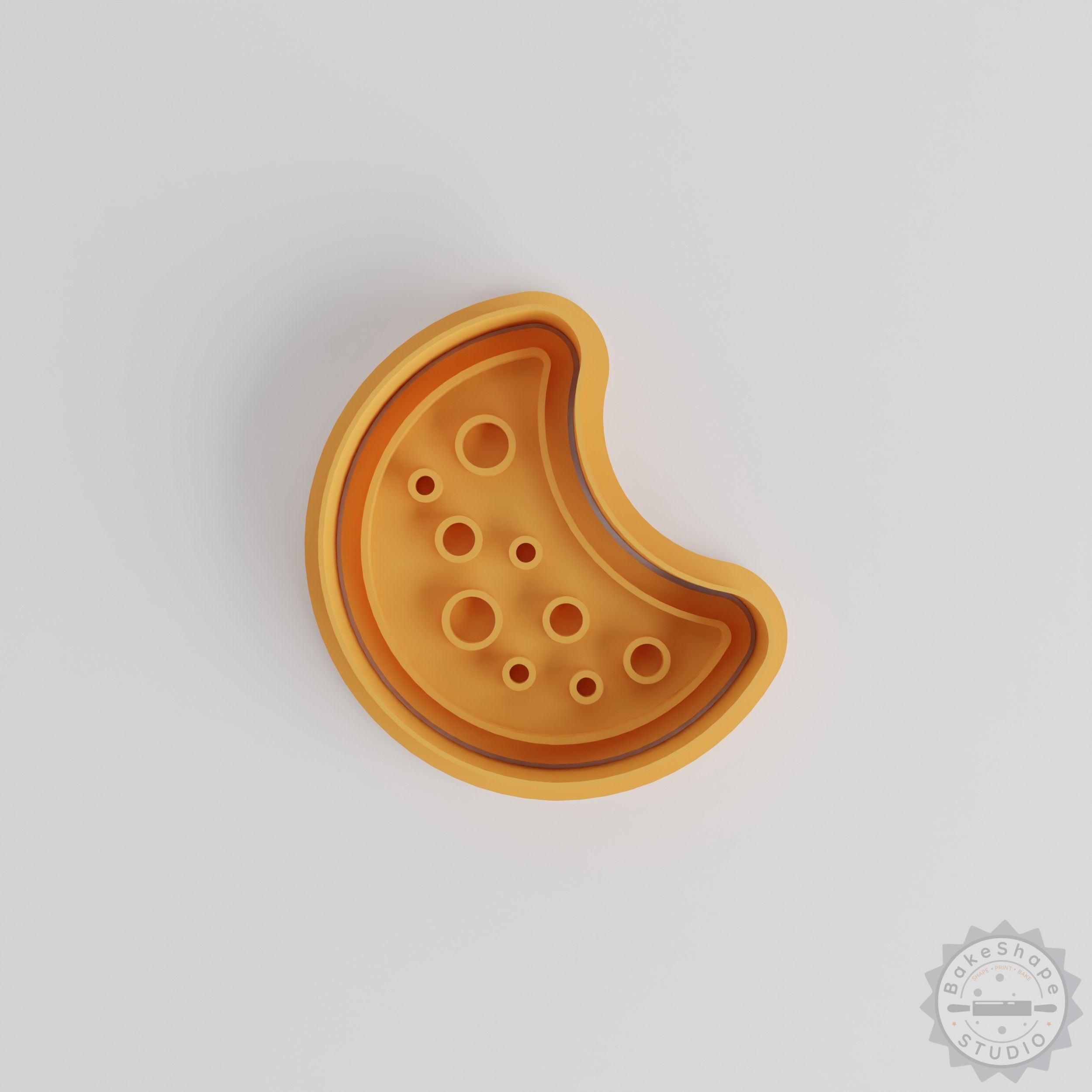 Crescent Moon Cookie Cutter & Stamp Set, 6 Piece, Perfect for Fondant, Astronomy & Space Theme